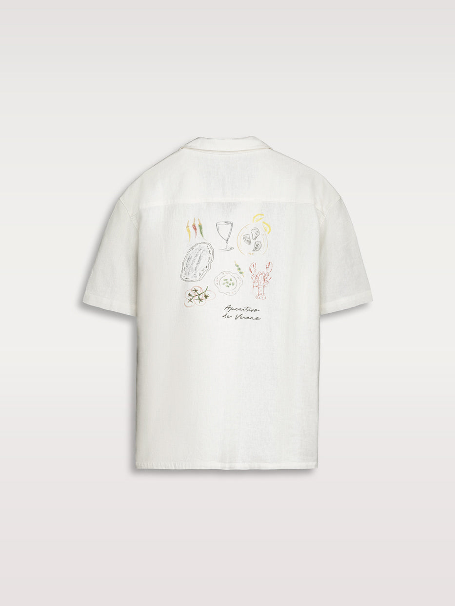 Camisa manga corta print espalda