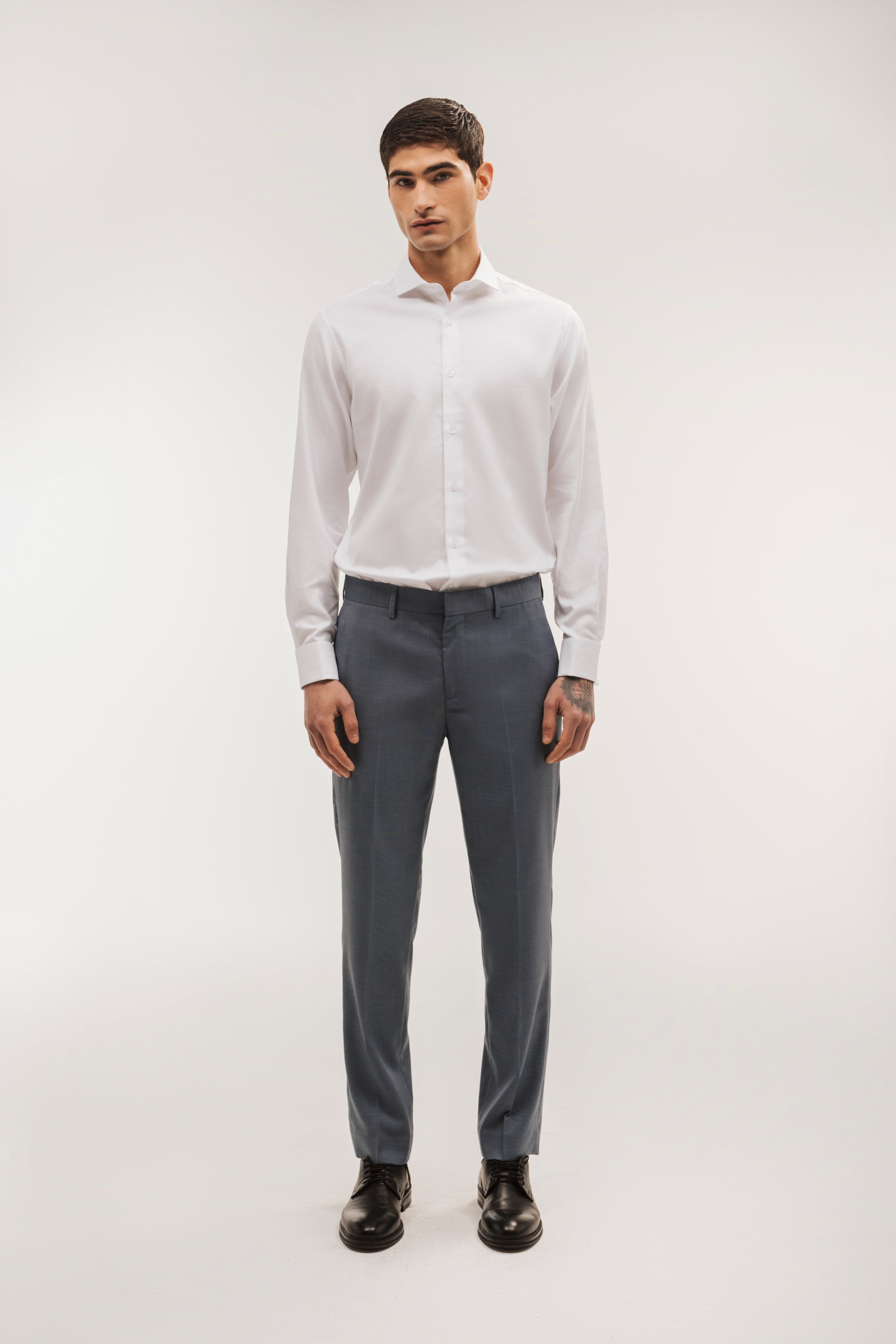 Plain, faux-tailor pants