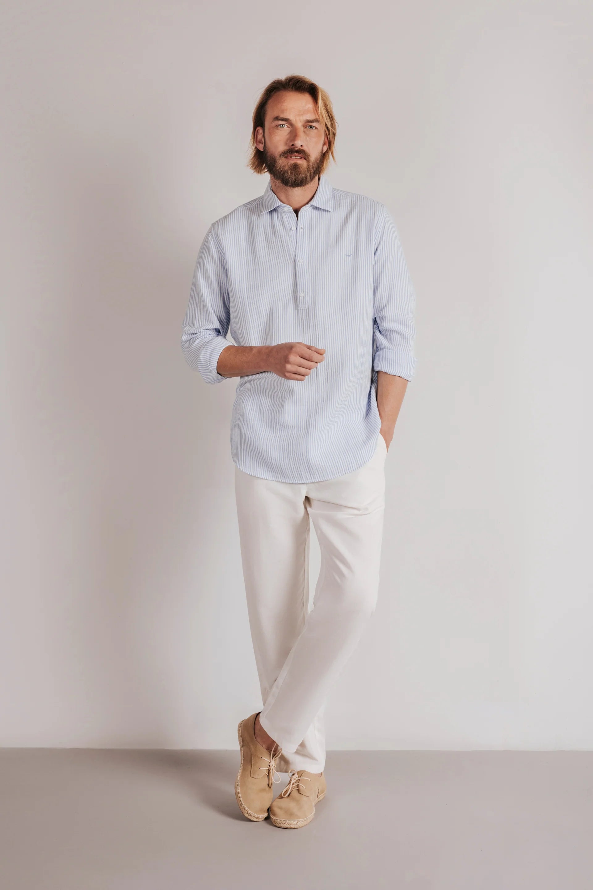 Bambula striped shirt