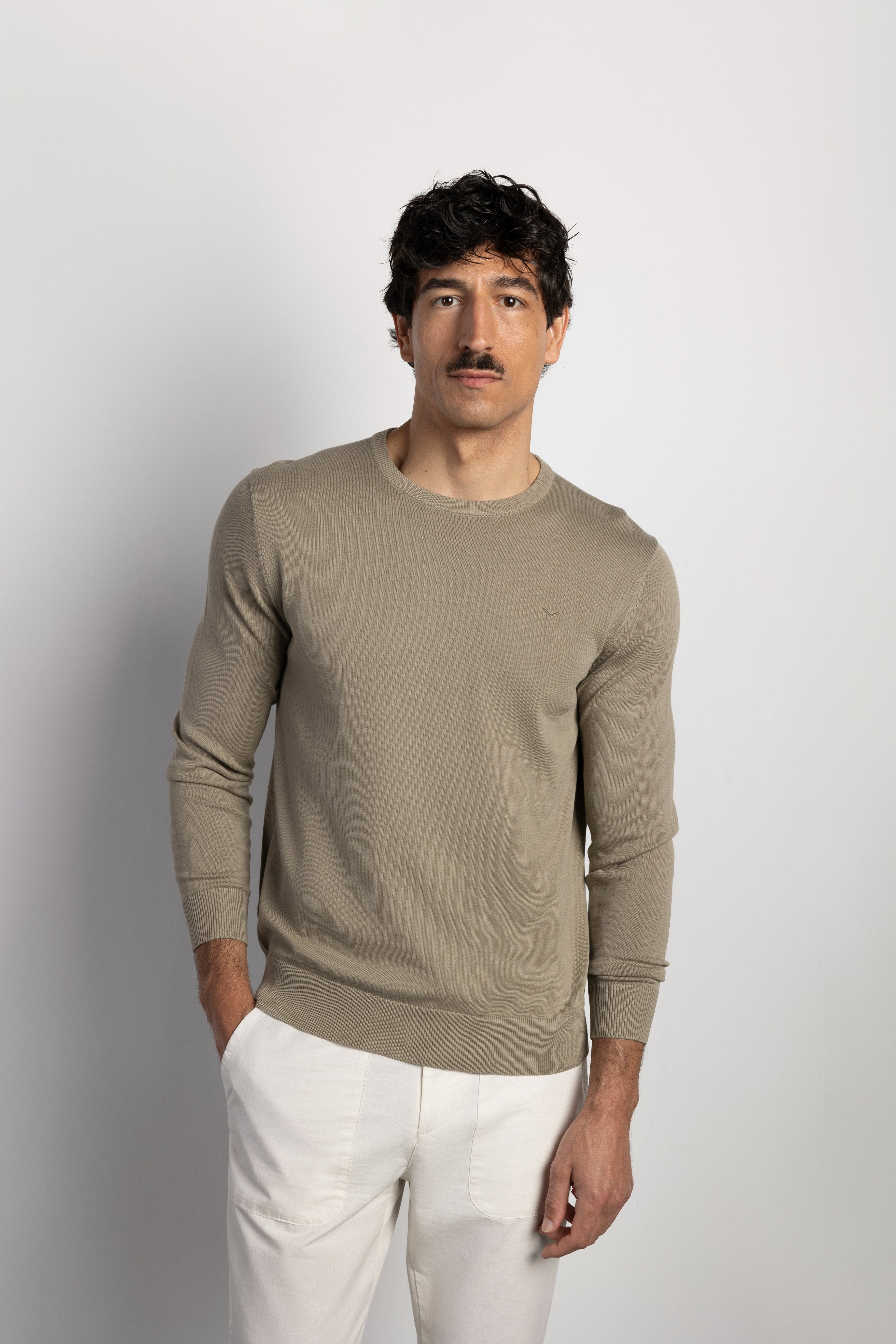 Jersey algodón cuello caja