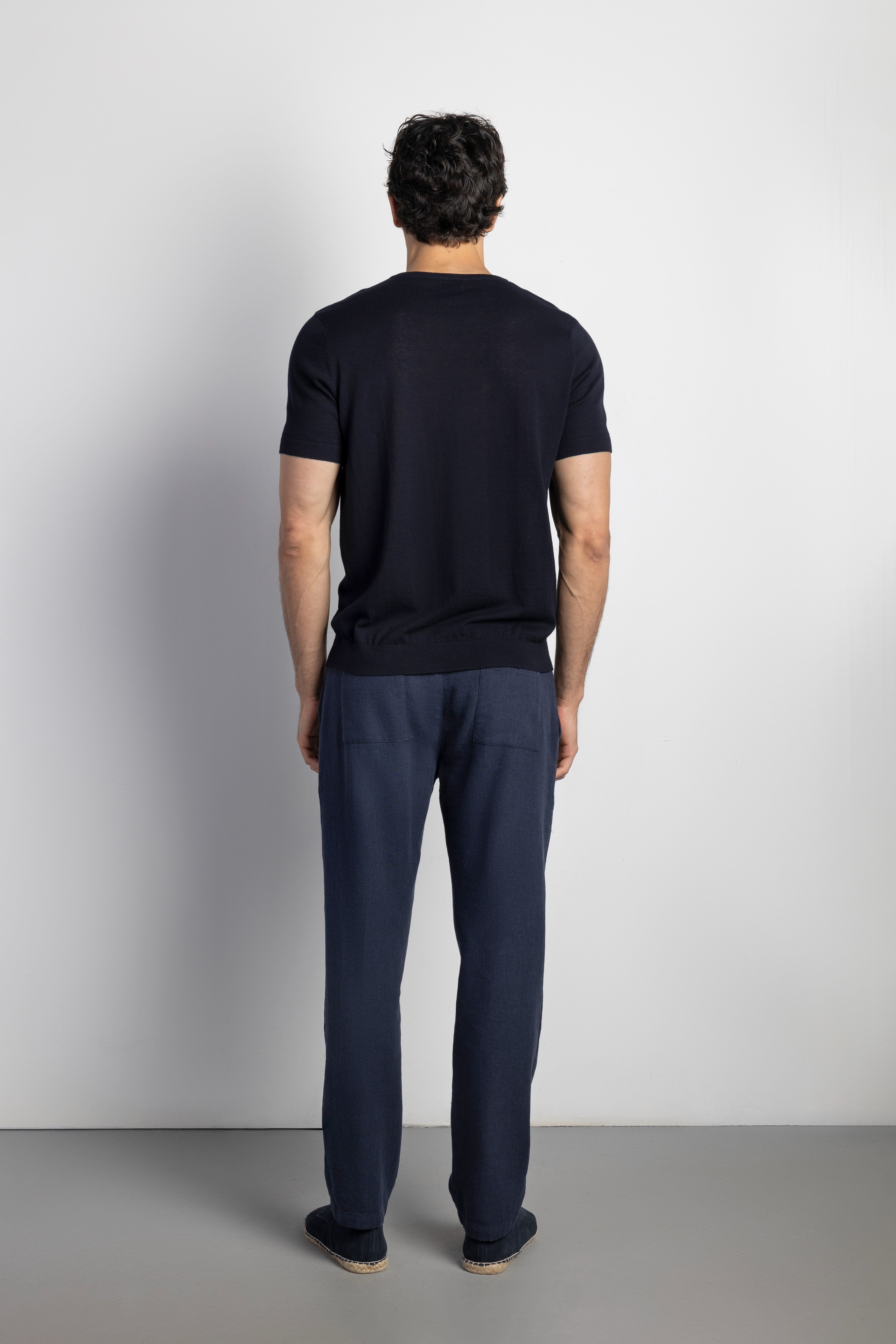 Pantalón straight chino lino smart