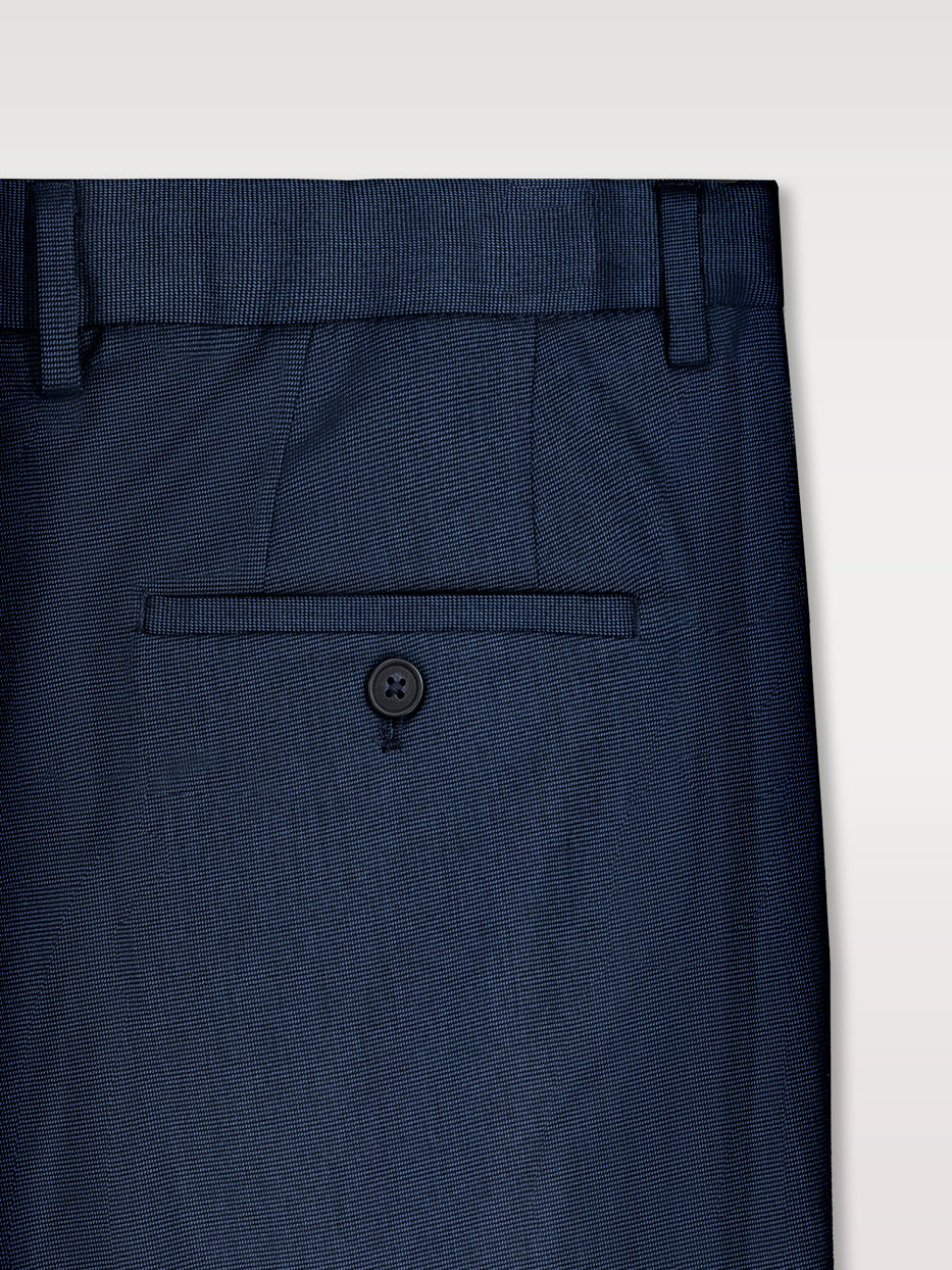 Pantalón traje slim fit falso liso