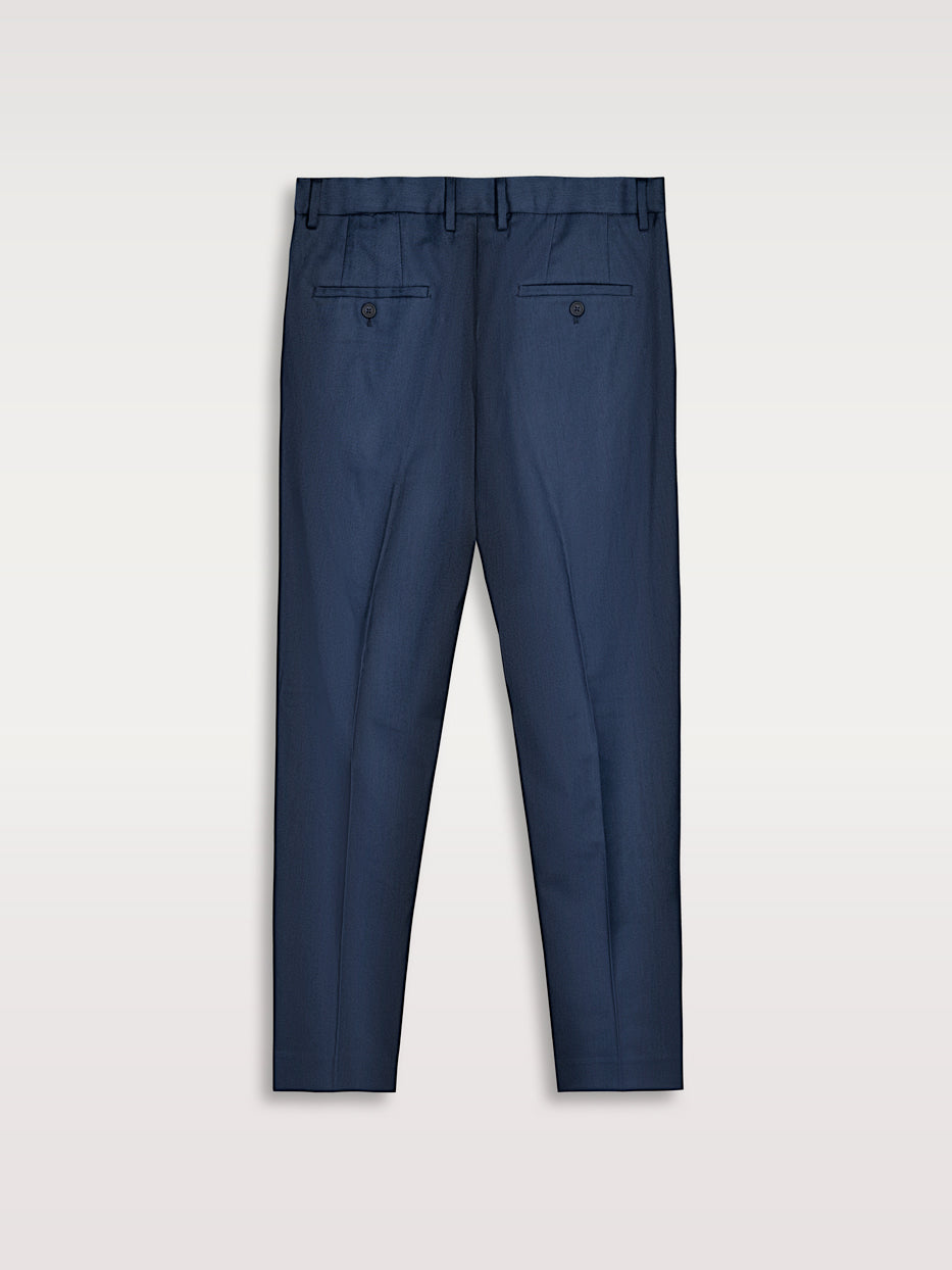 Pantalón traje slim fit falso liso