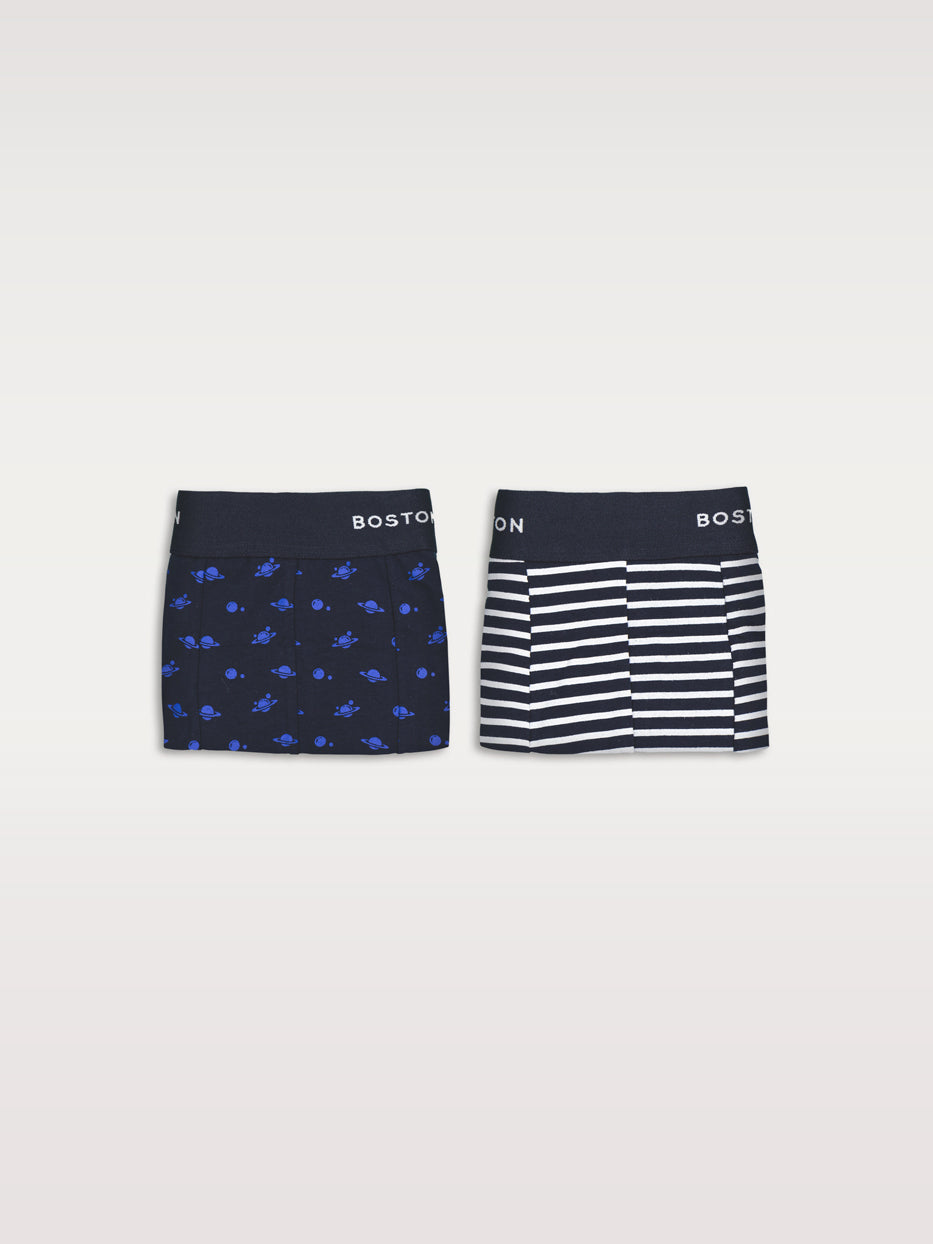 Printed/striped boxer shorts set