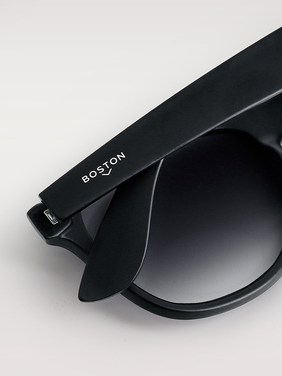 Matte black glasses