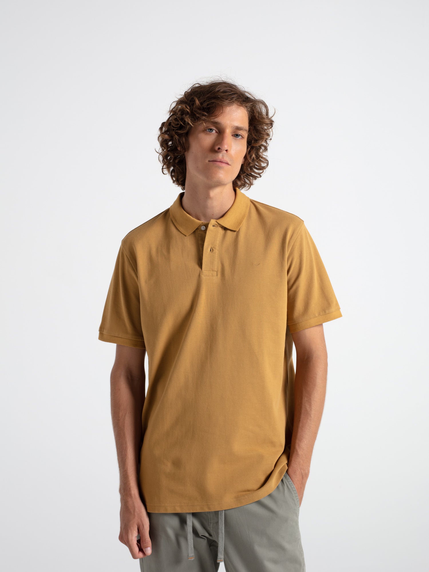 Essential cotton polo shirt, short sleeve