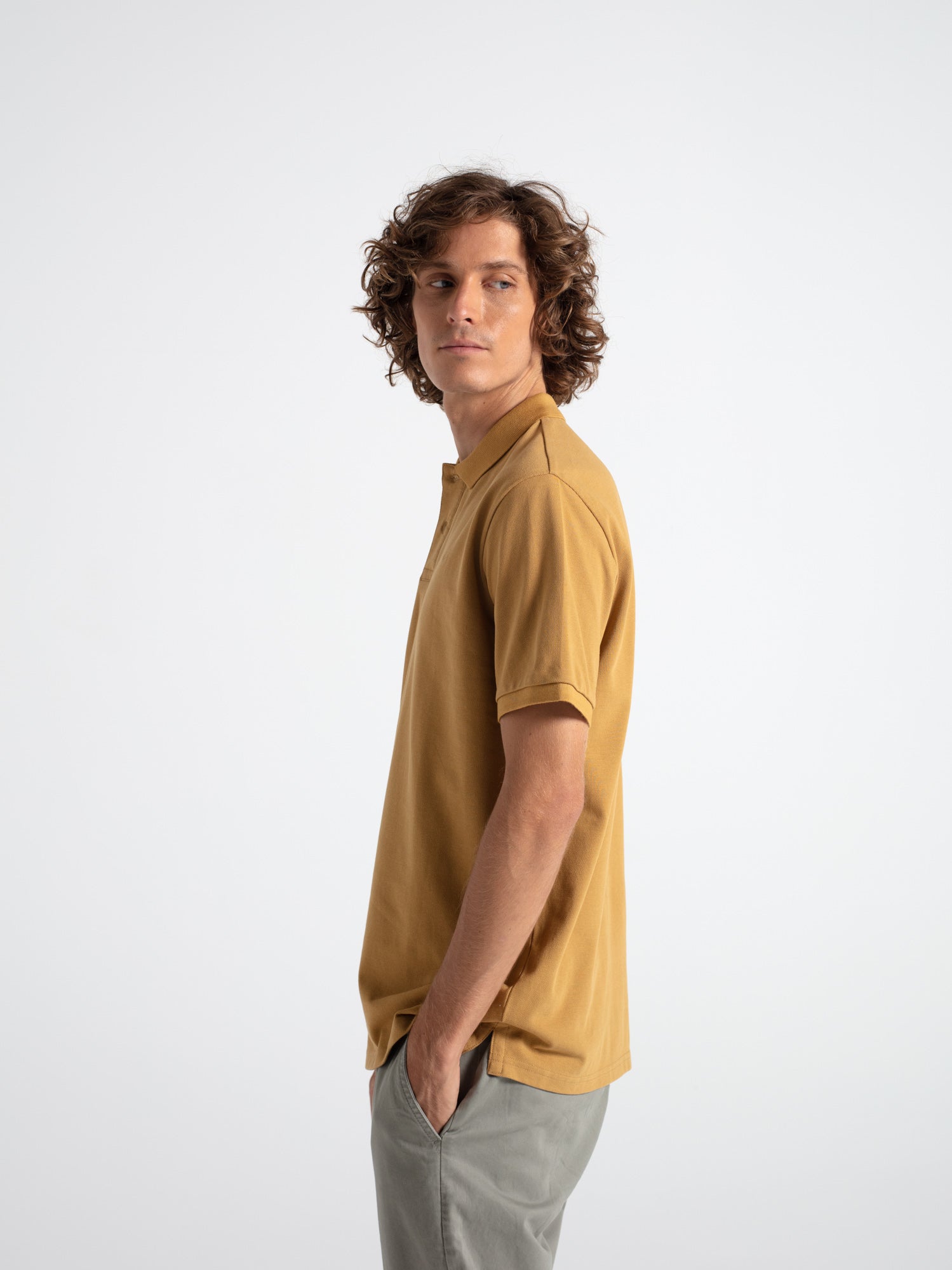 Essential cotton polo shirt, short sleeve