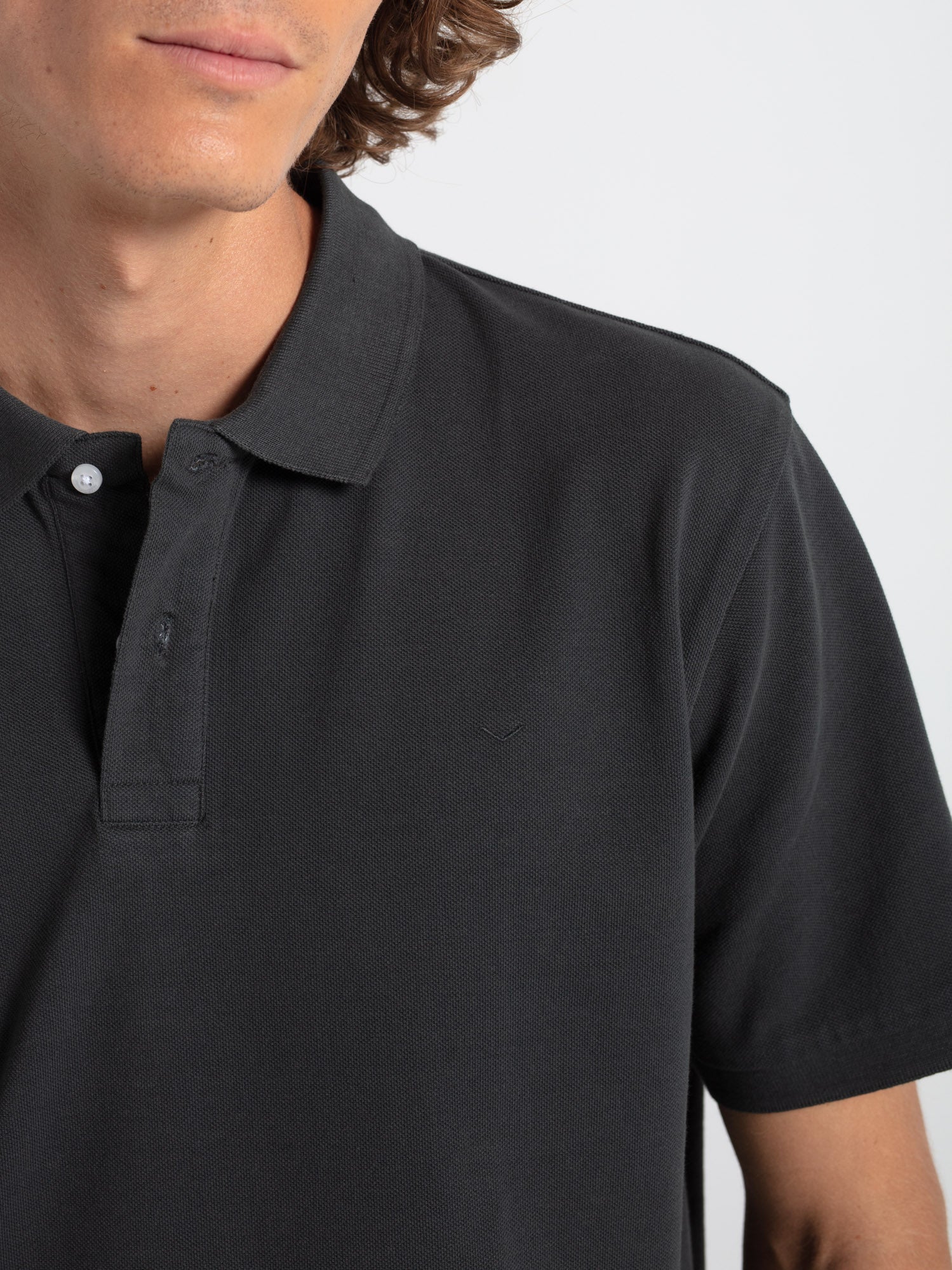 Essential cotton polo shirt, short sleeve
