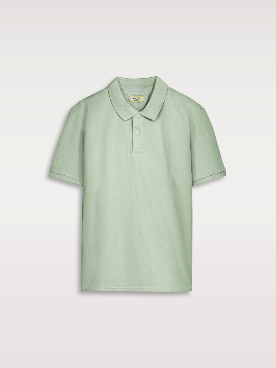 Essential cotton polo shirt, short sleeve