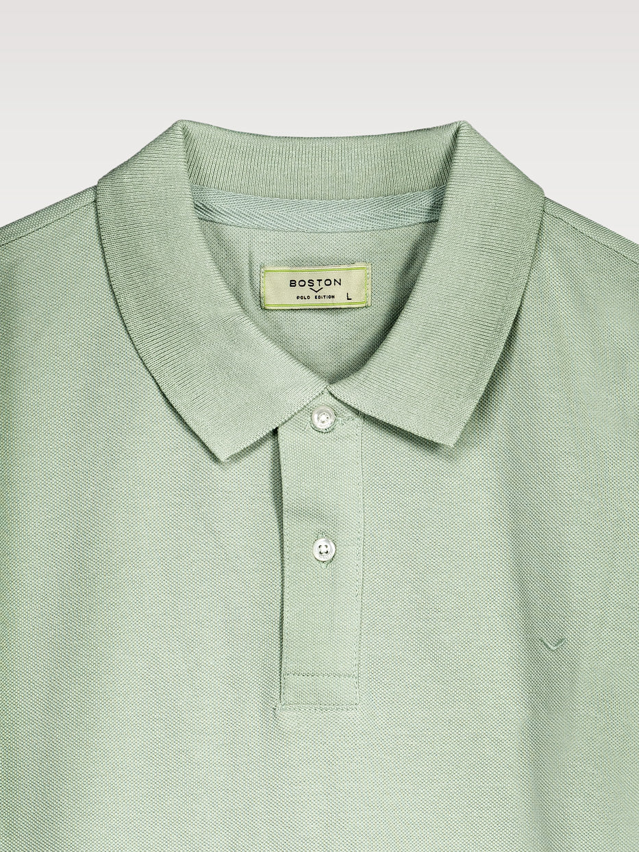 Essential cotton polo shirt, short sleeve