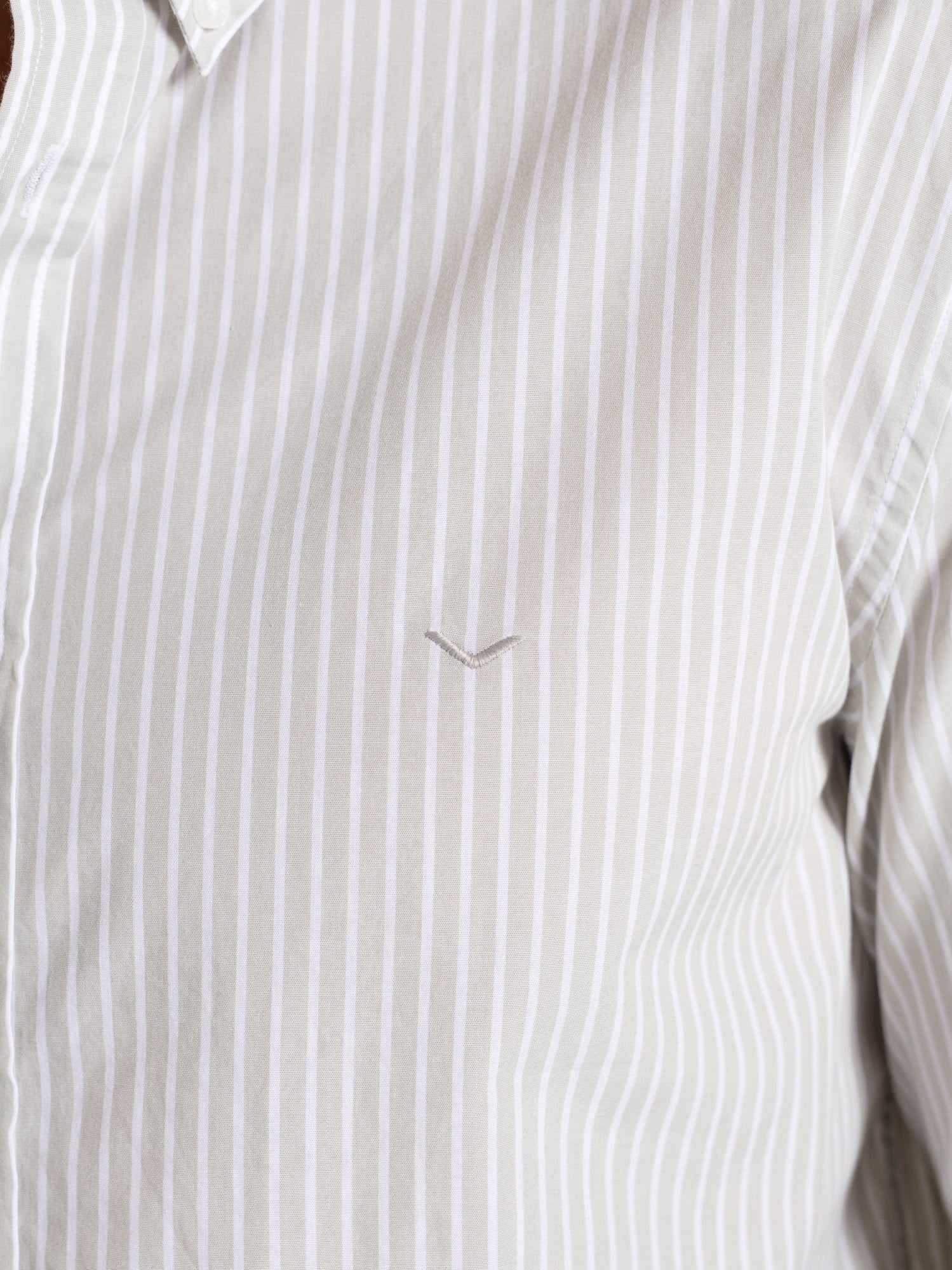 Cotton poplin striped shirt