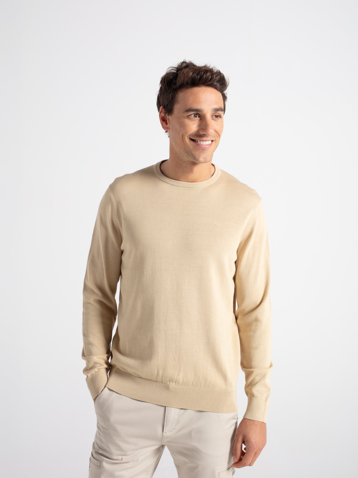 Cotton crew neck sweater