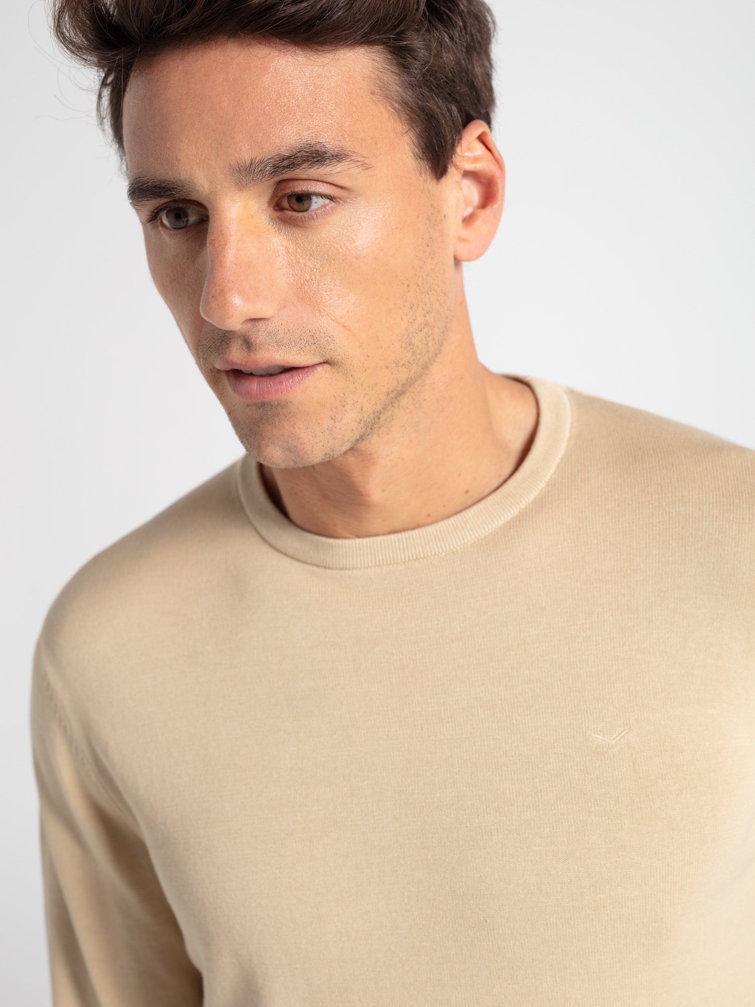 Cotton crew neck sweater