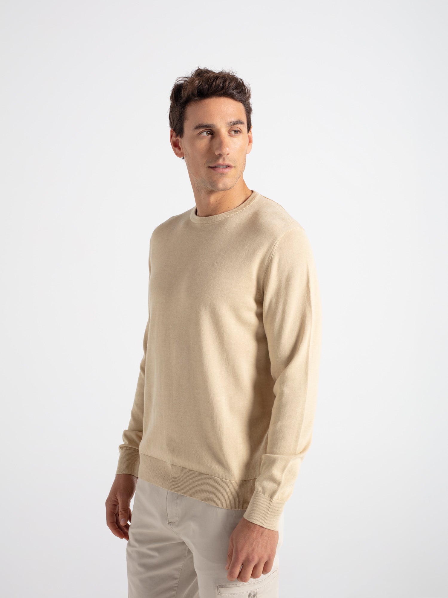 Cotton crew neck sweater