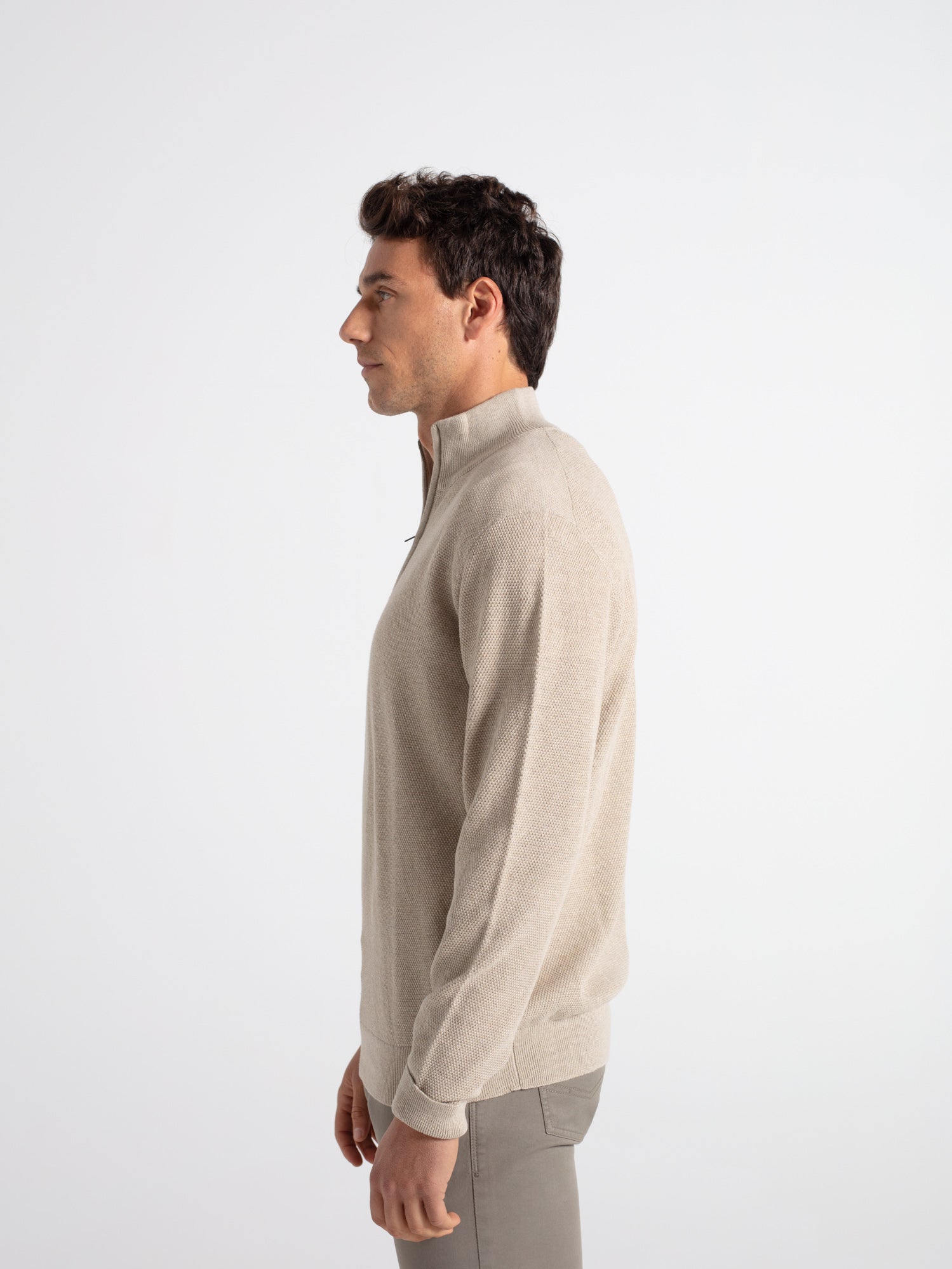 Chimney neck sweater structure