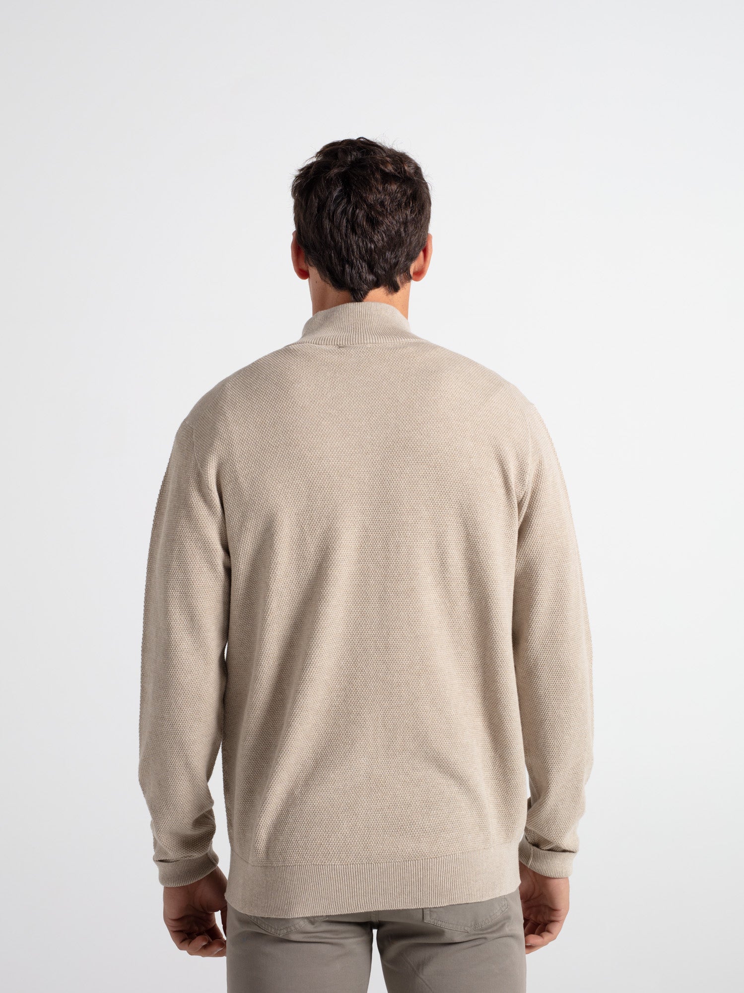Chimney neck sweater structure