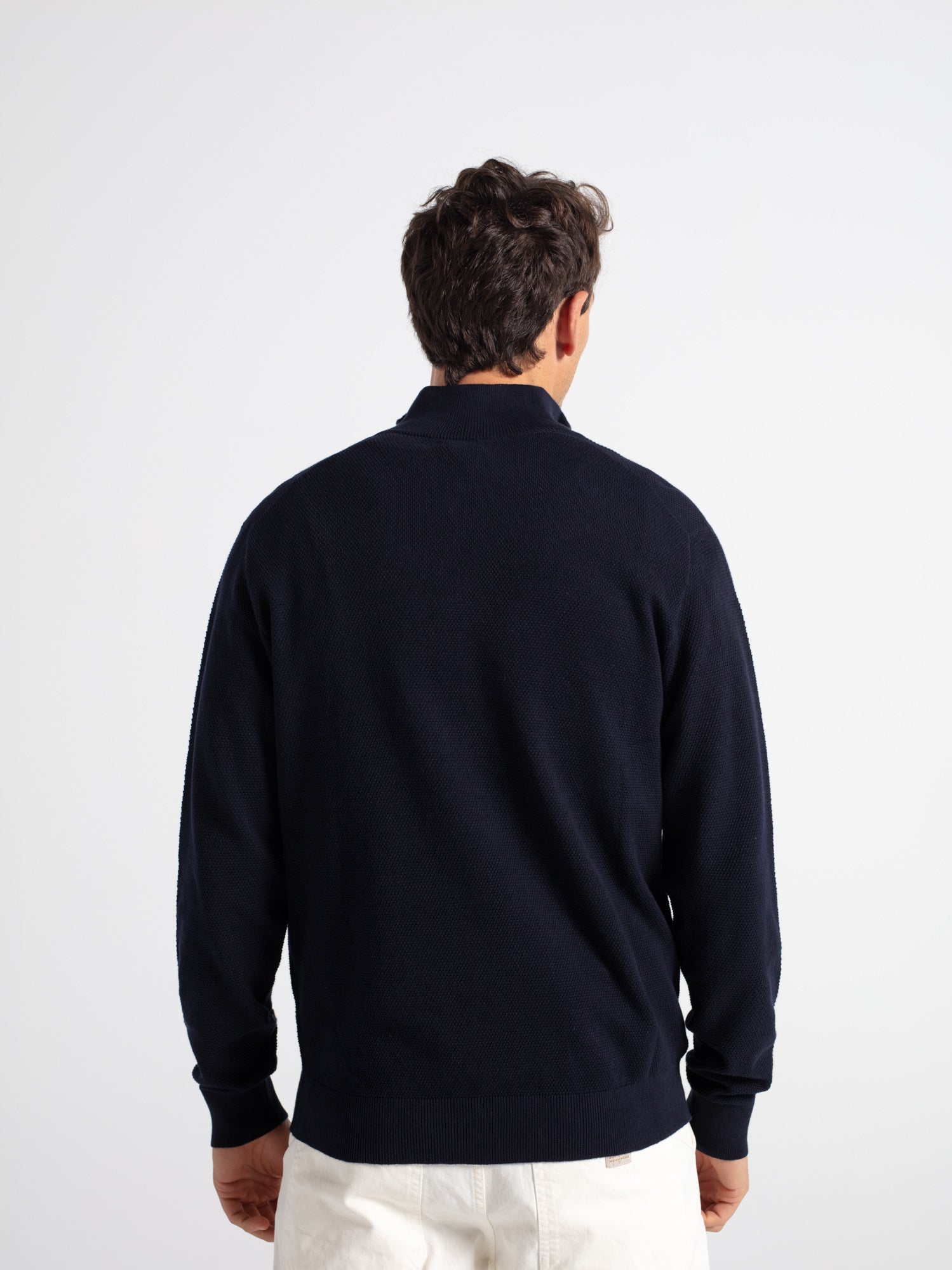 Chimney neck sweater structure