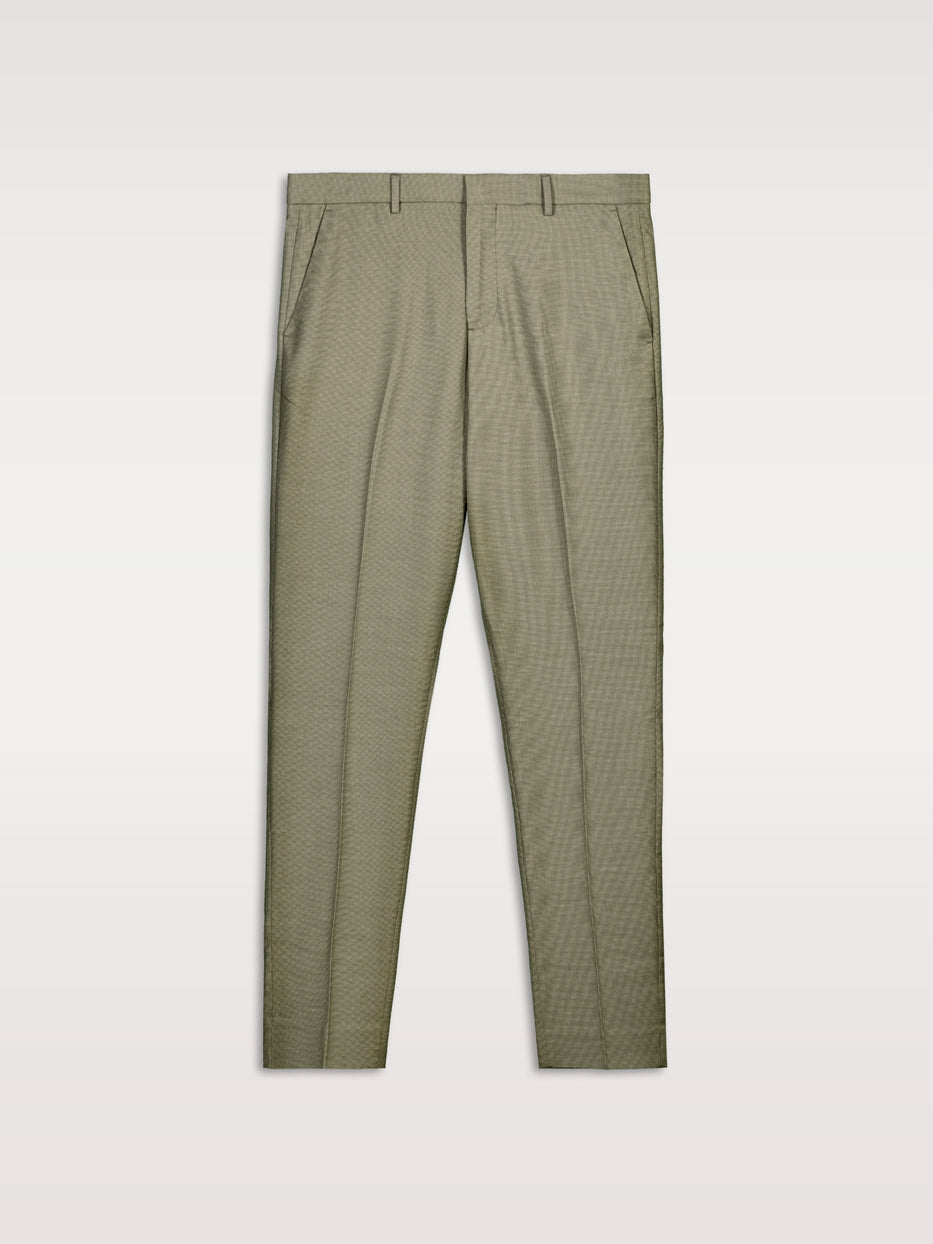 Pantalón de traje slim fit falso liso