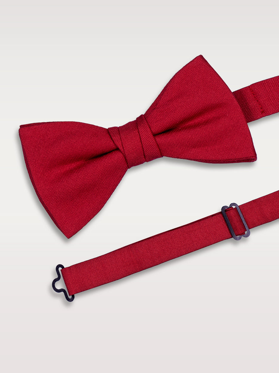 Plain silk bow tie
