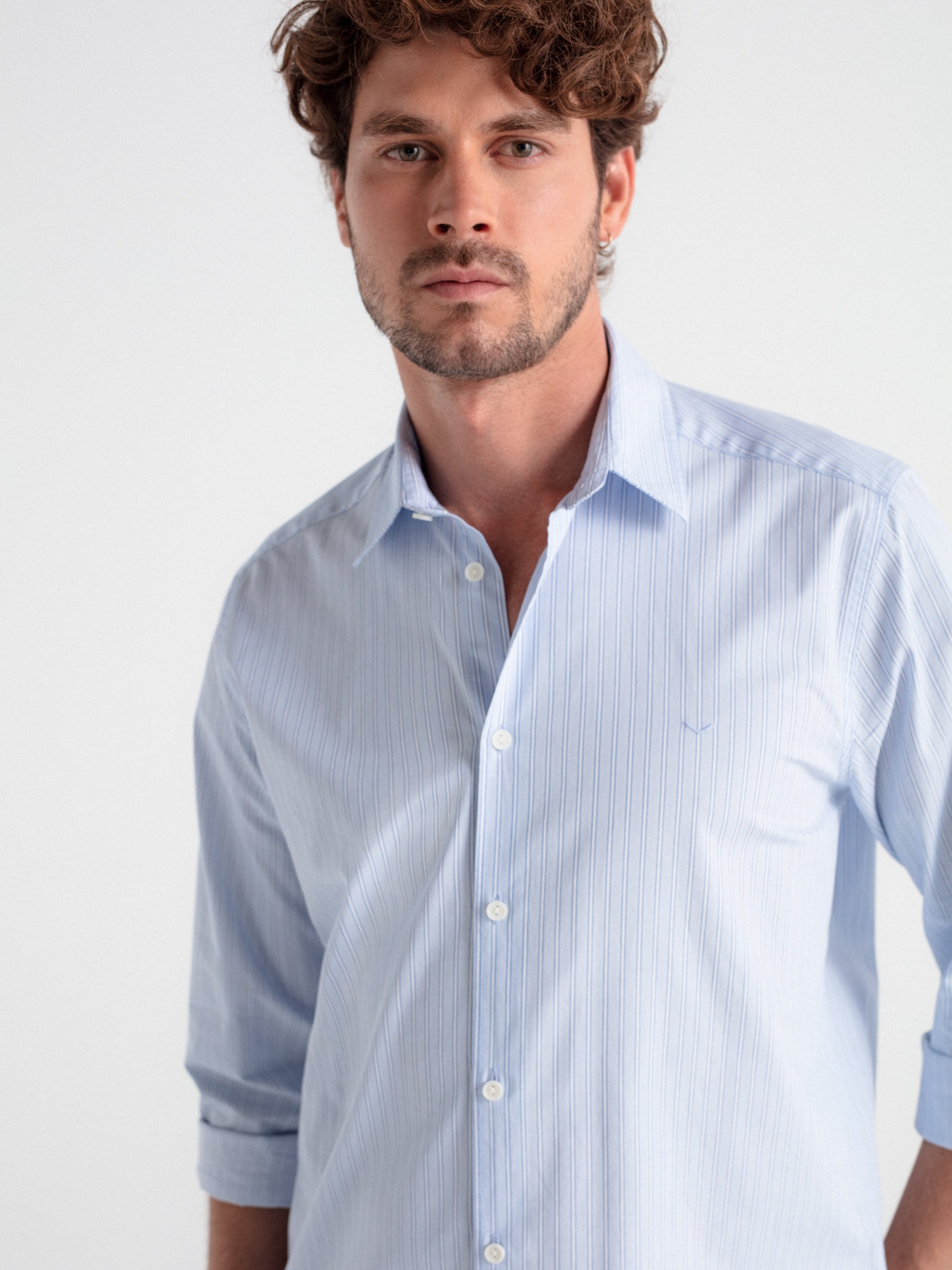 Relaxed fit striped shirt