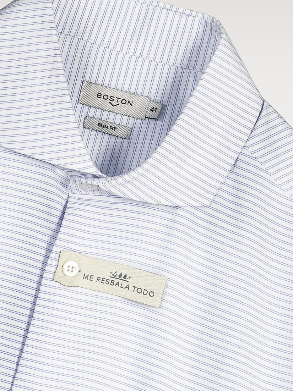 Bamboo shirt with horizontal stripes