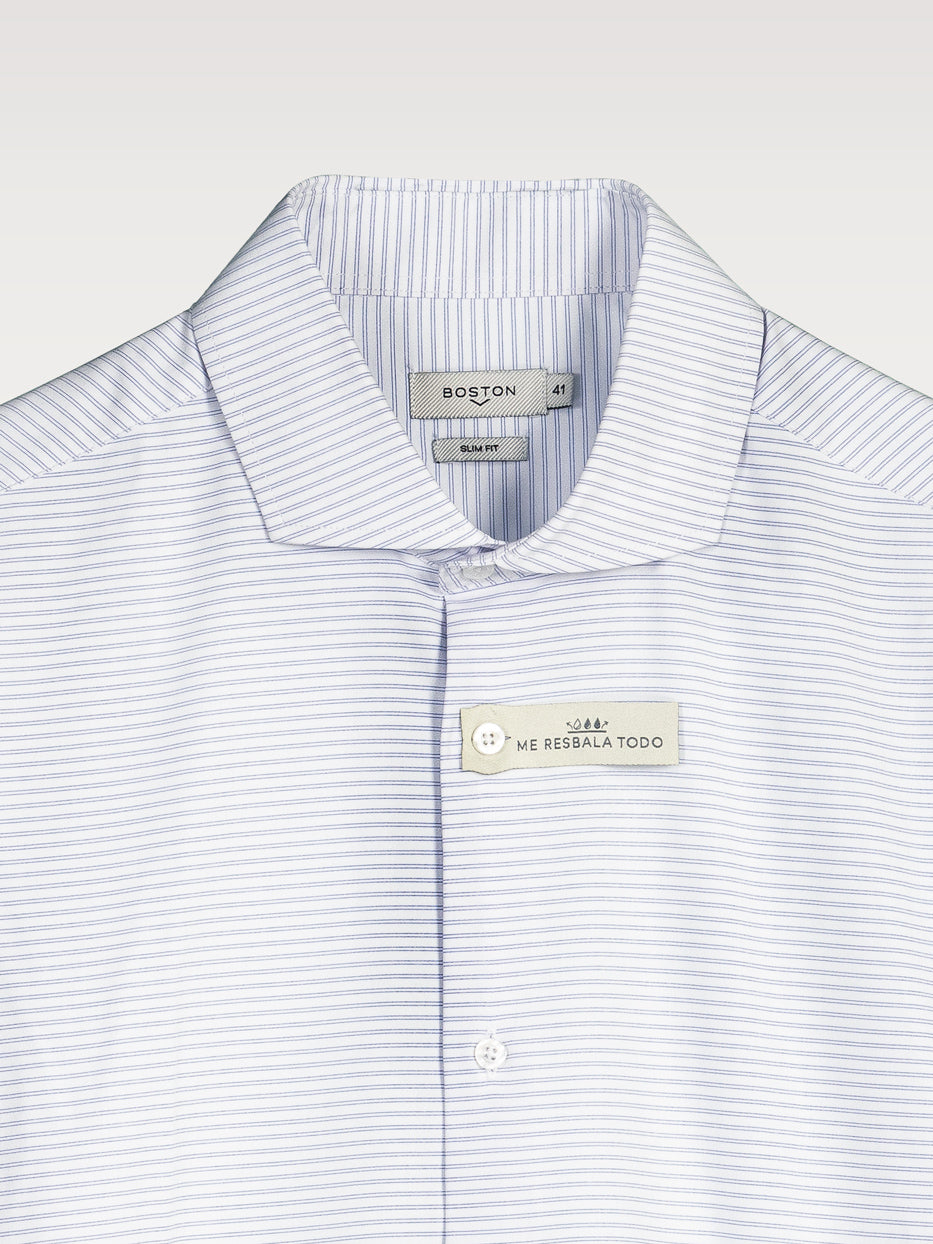 Bamboo shirt with horizontal stripes