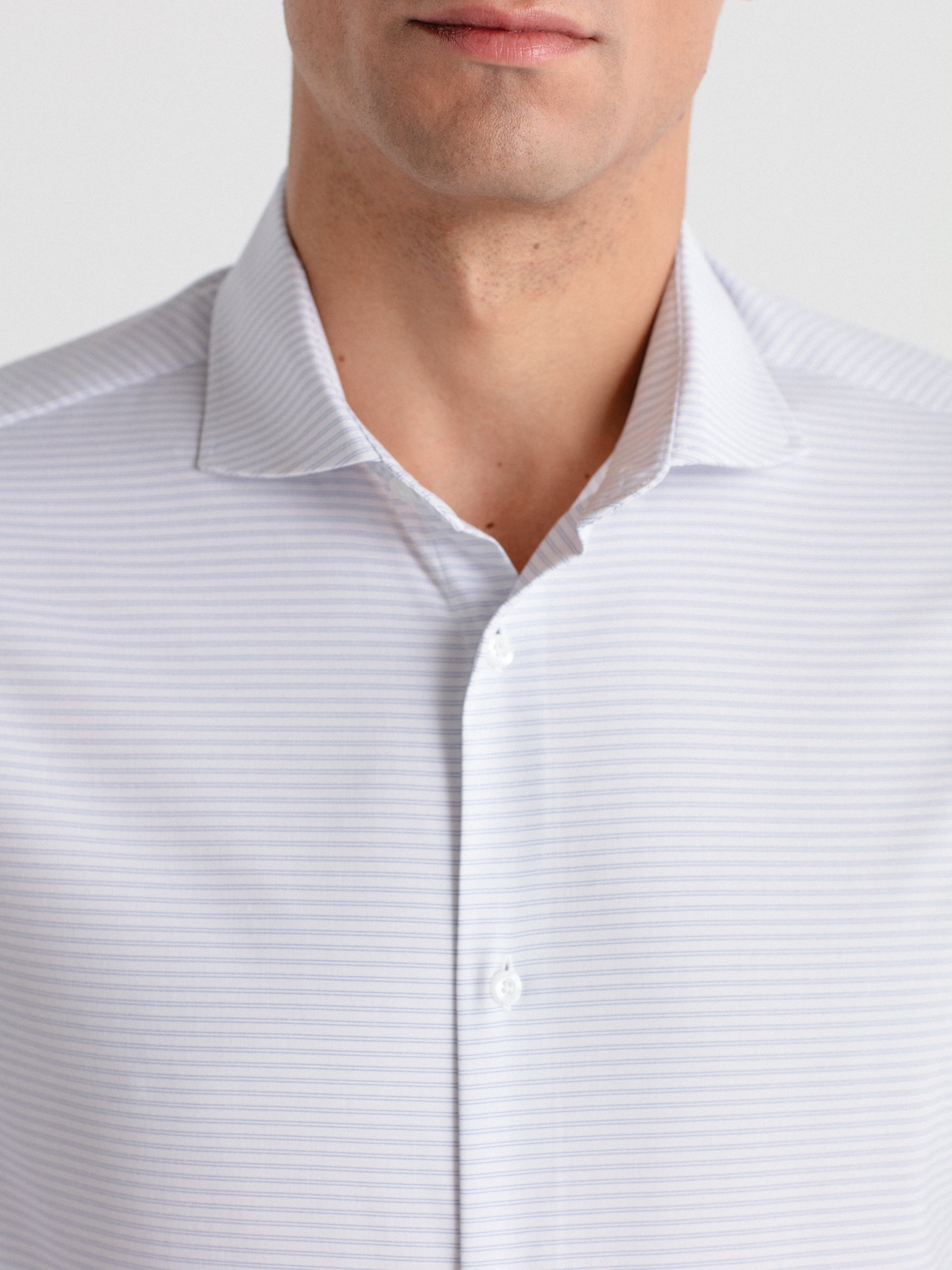 Bamboo shirt with horizontal stripes