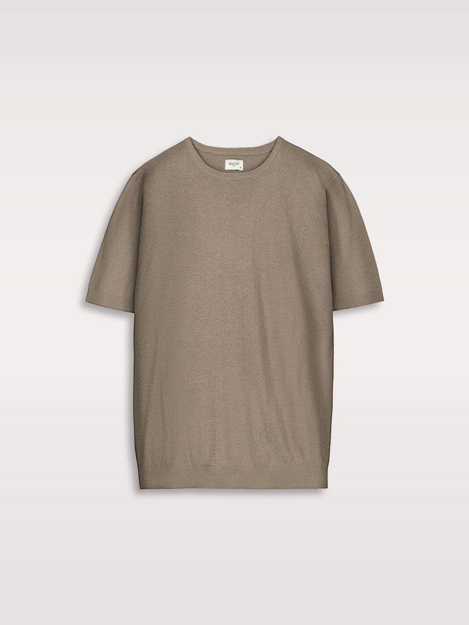 Short-sleeved knitted t-shirt