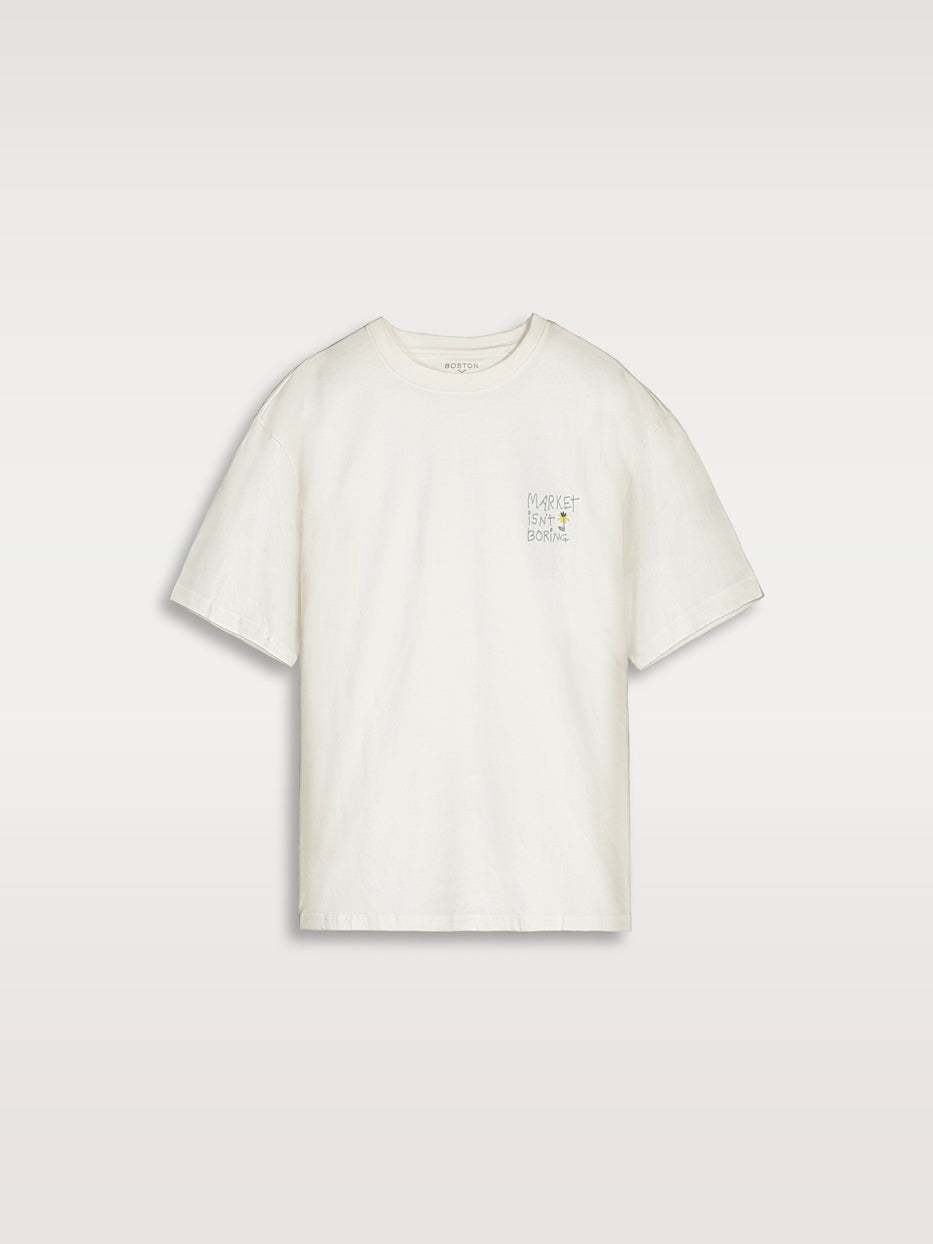 "Market isn't boring" comfort t-shirt