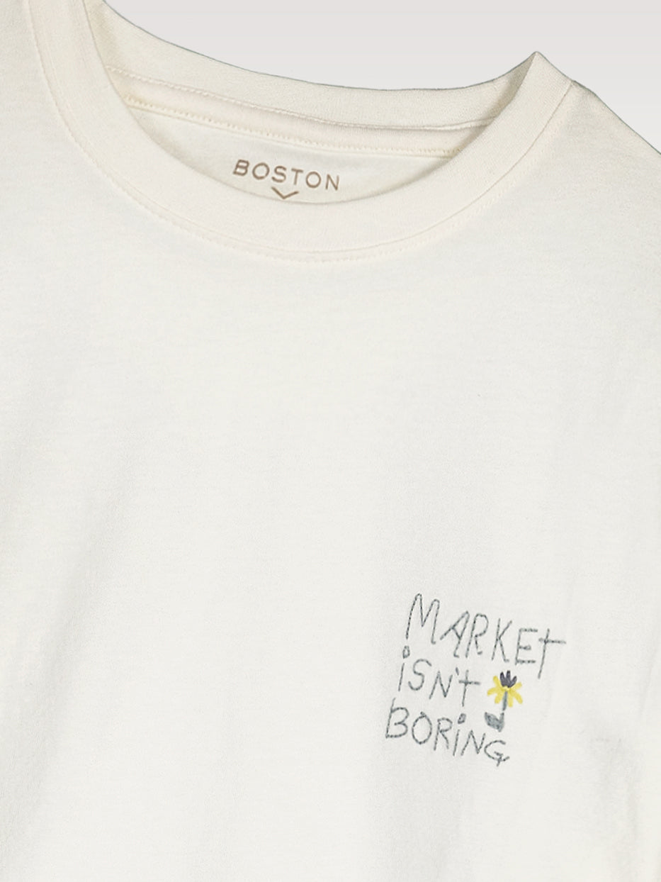 "Market isn't boring" comfort t-shirt