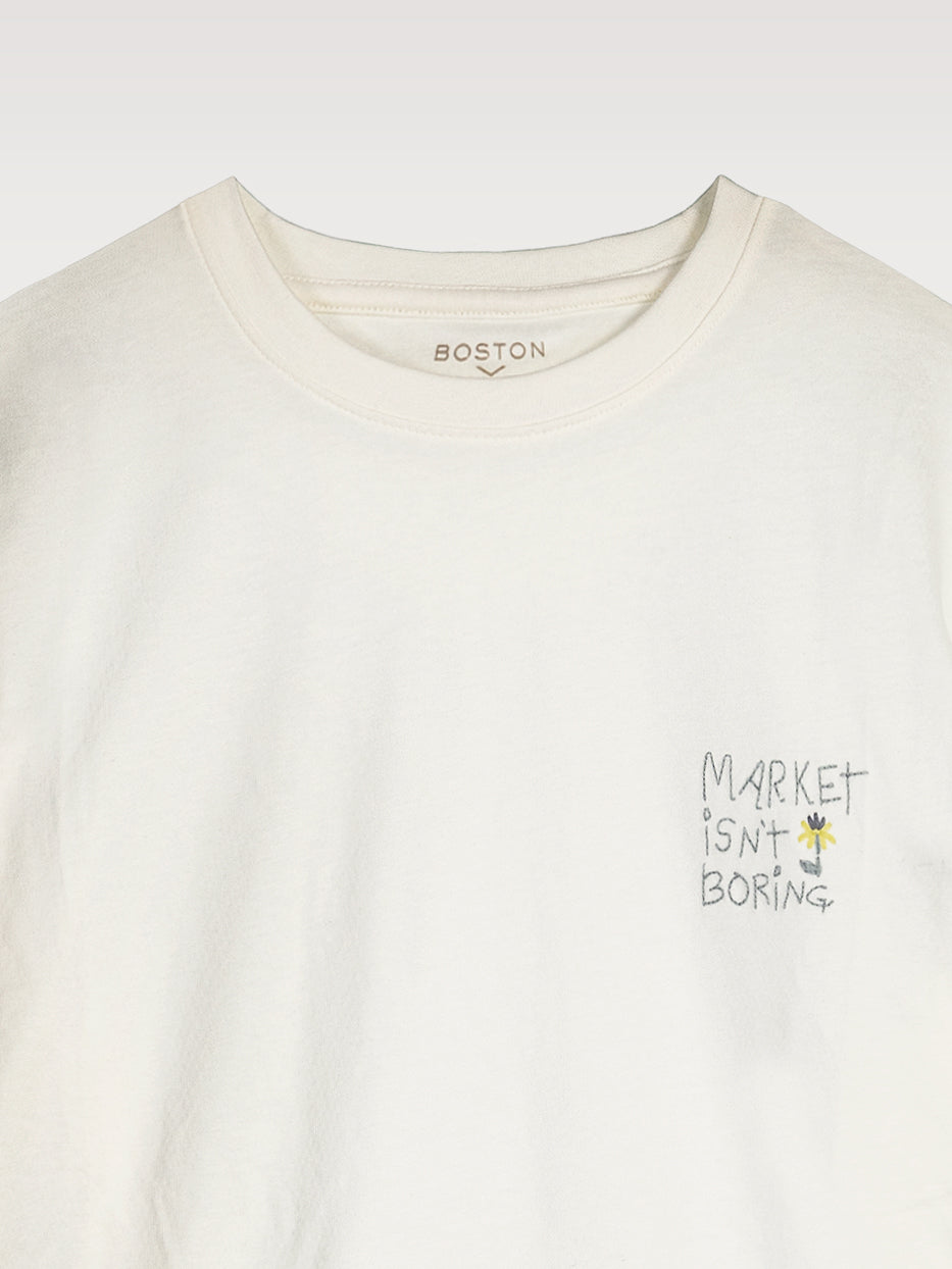 "Market isn't boring" comfort t-shirt