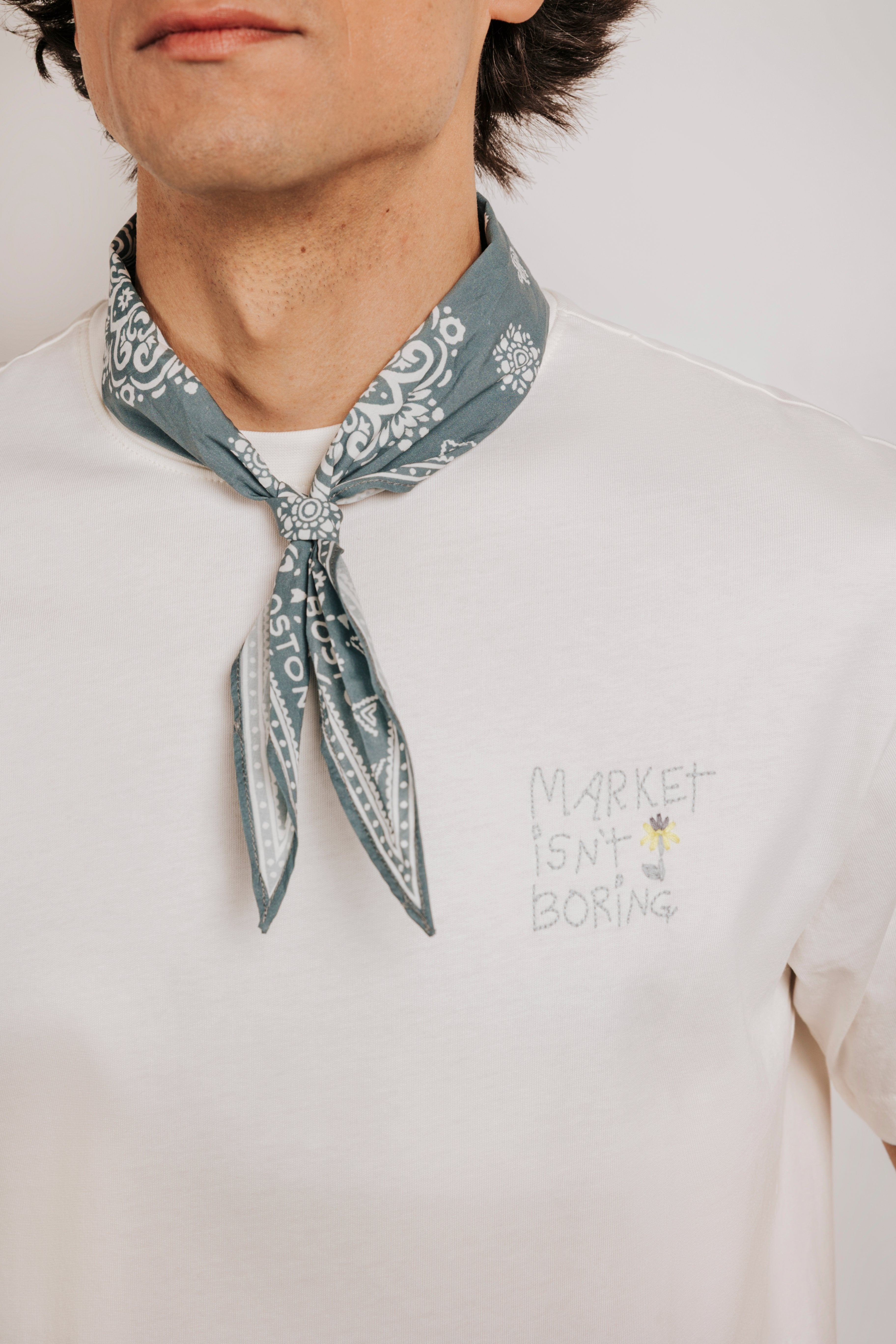 "Market isn't boring" comfort t-shirt