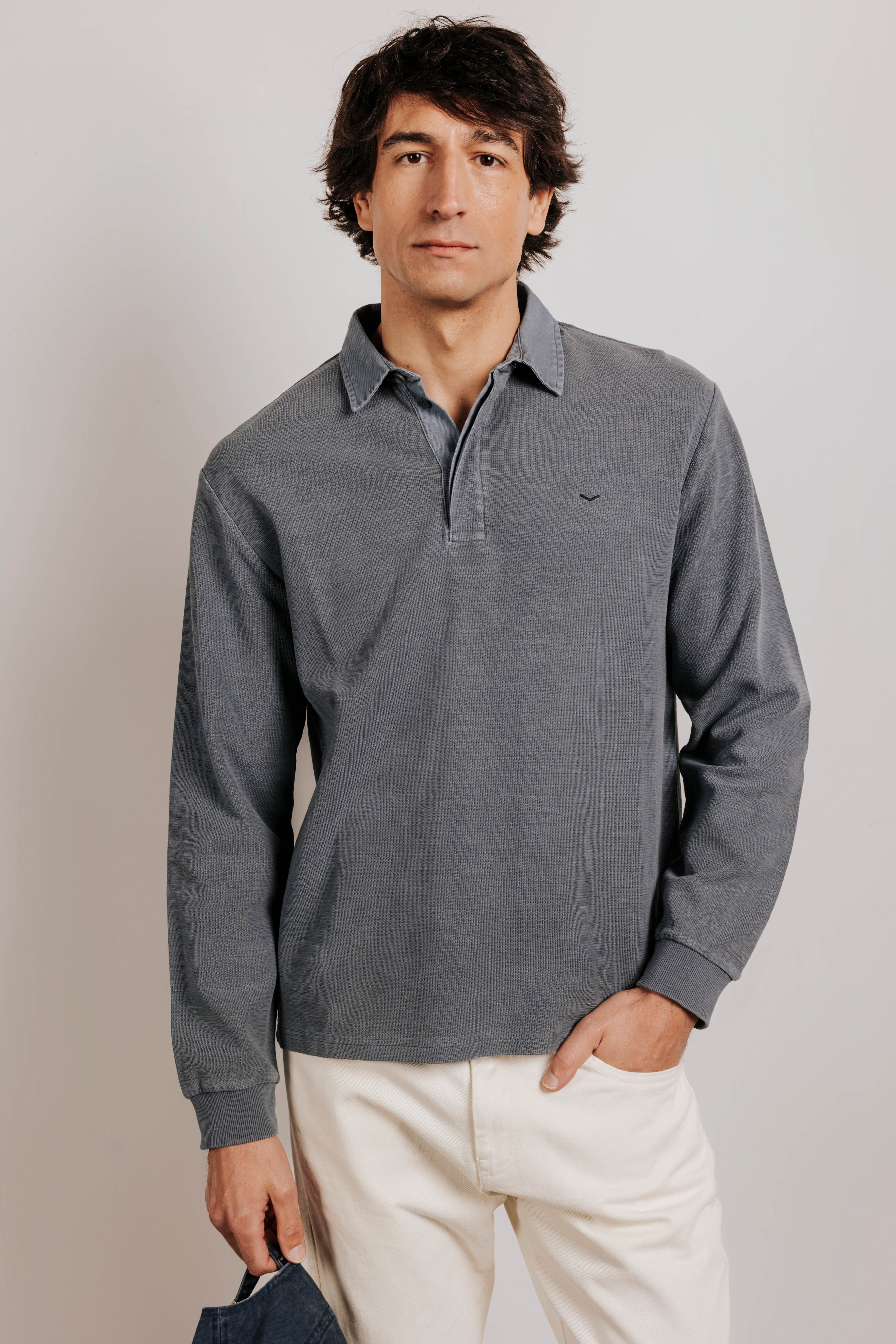Long sleeve polo shirt