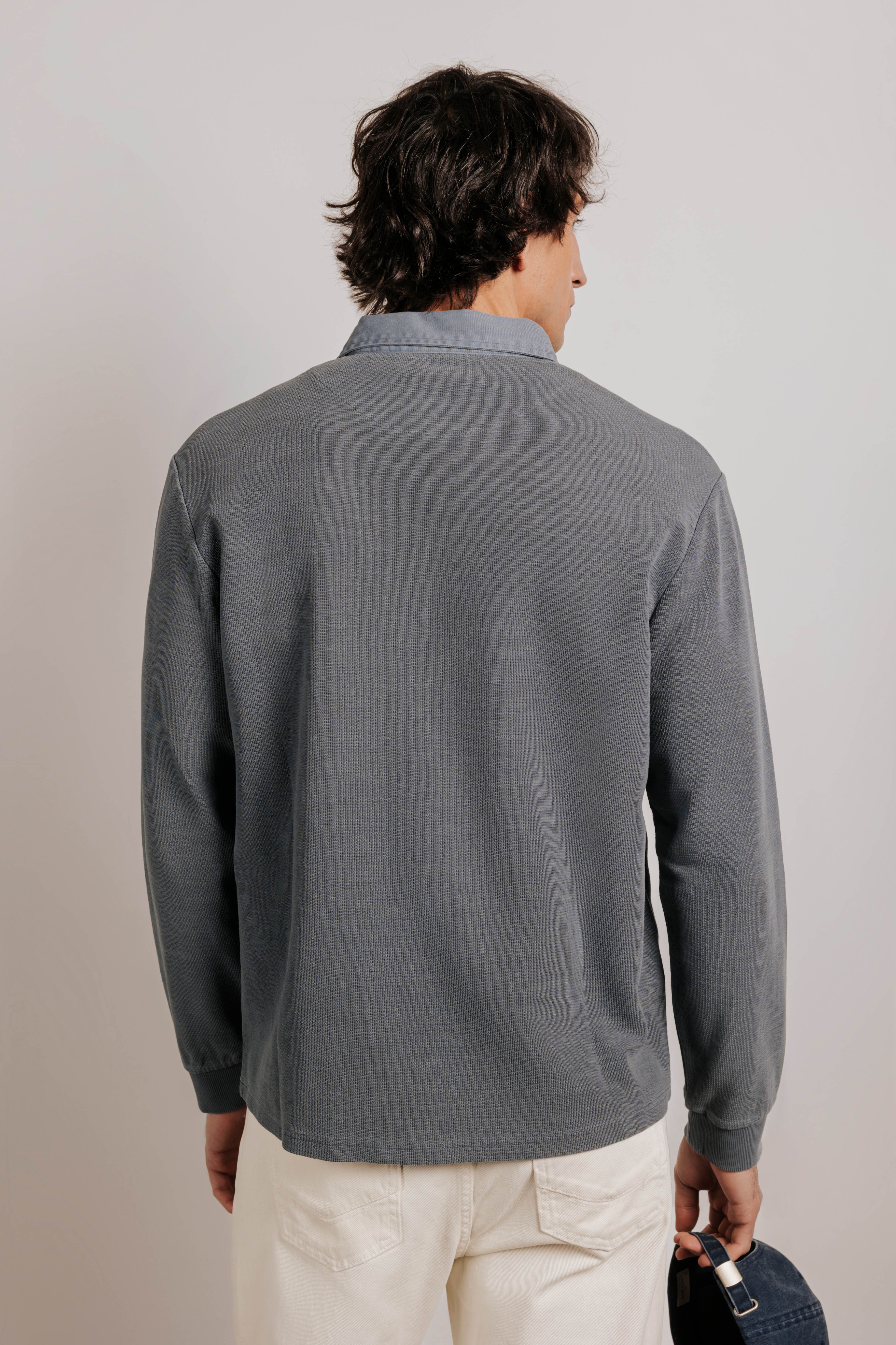 Long sleeve polo shirt