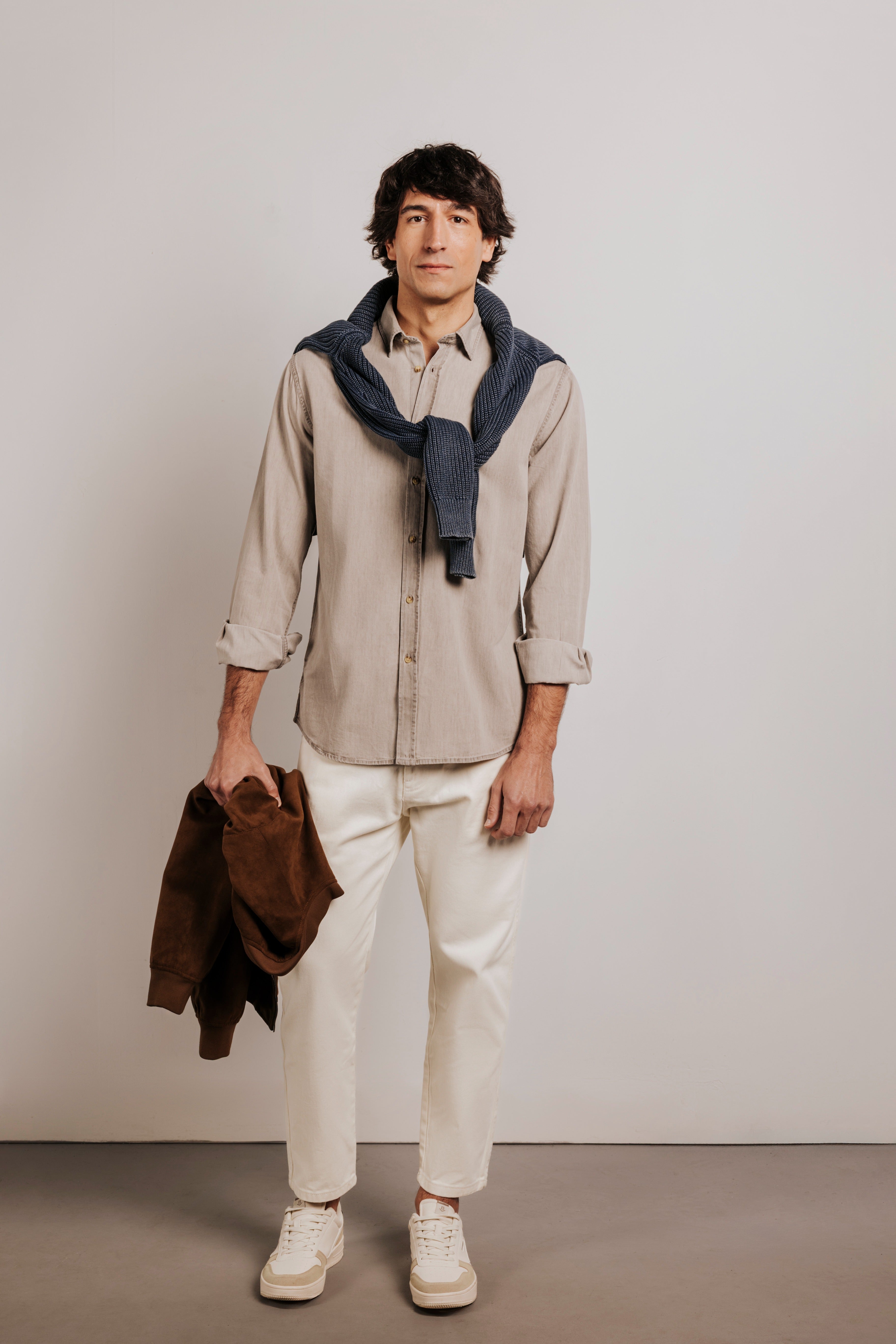 Light gray denim shirt