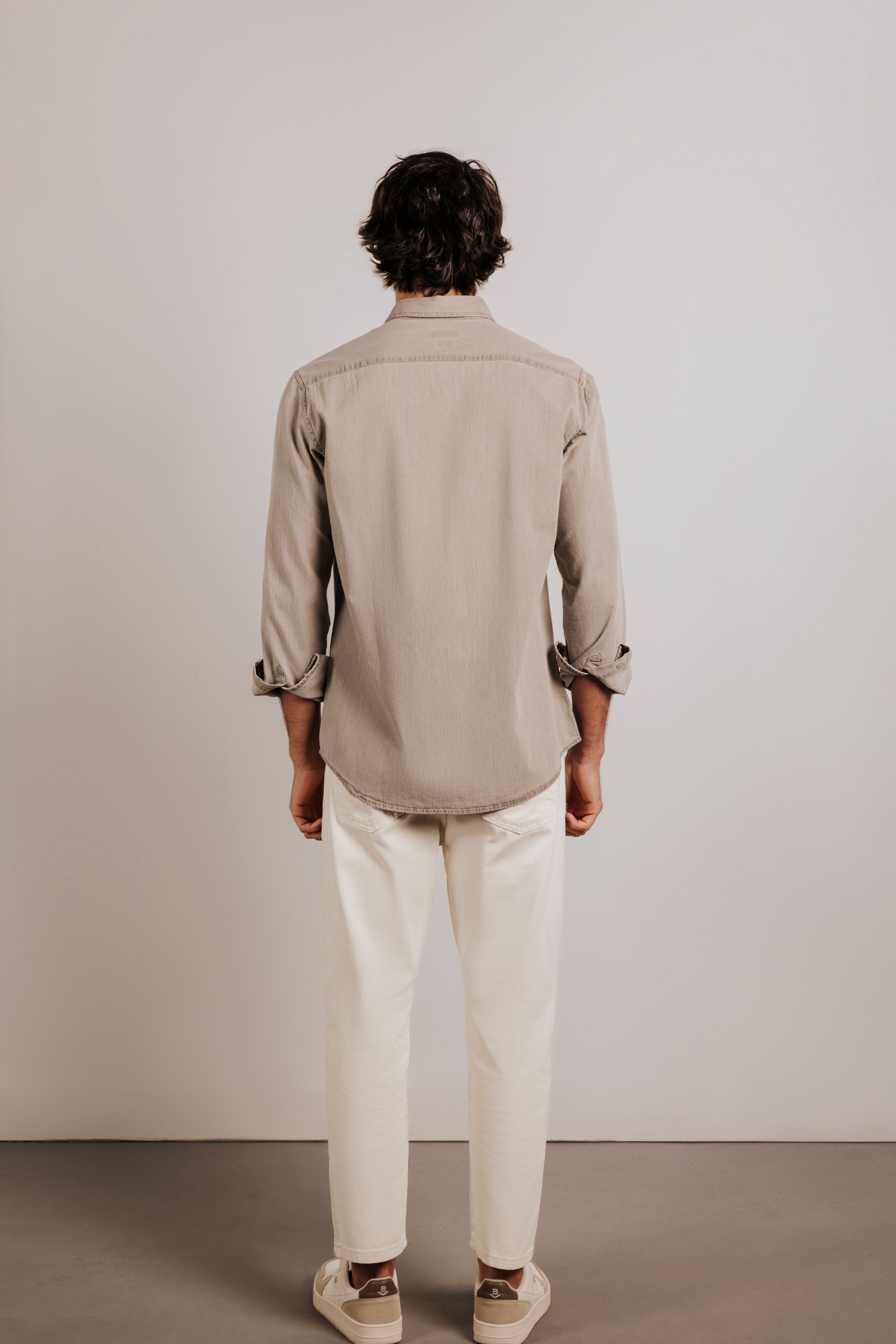Light gray denim shirt