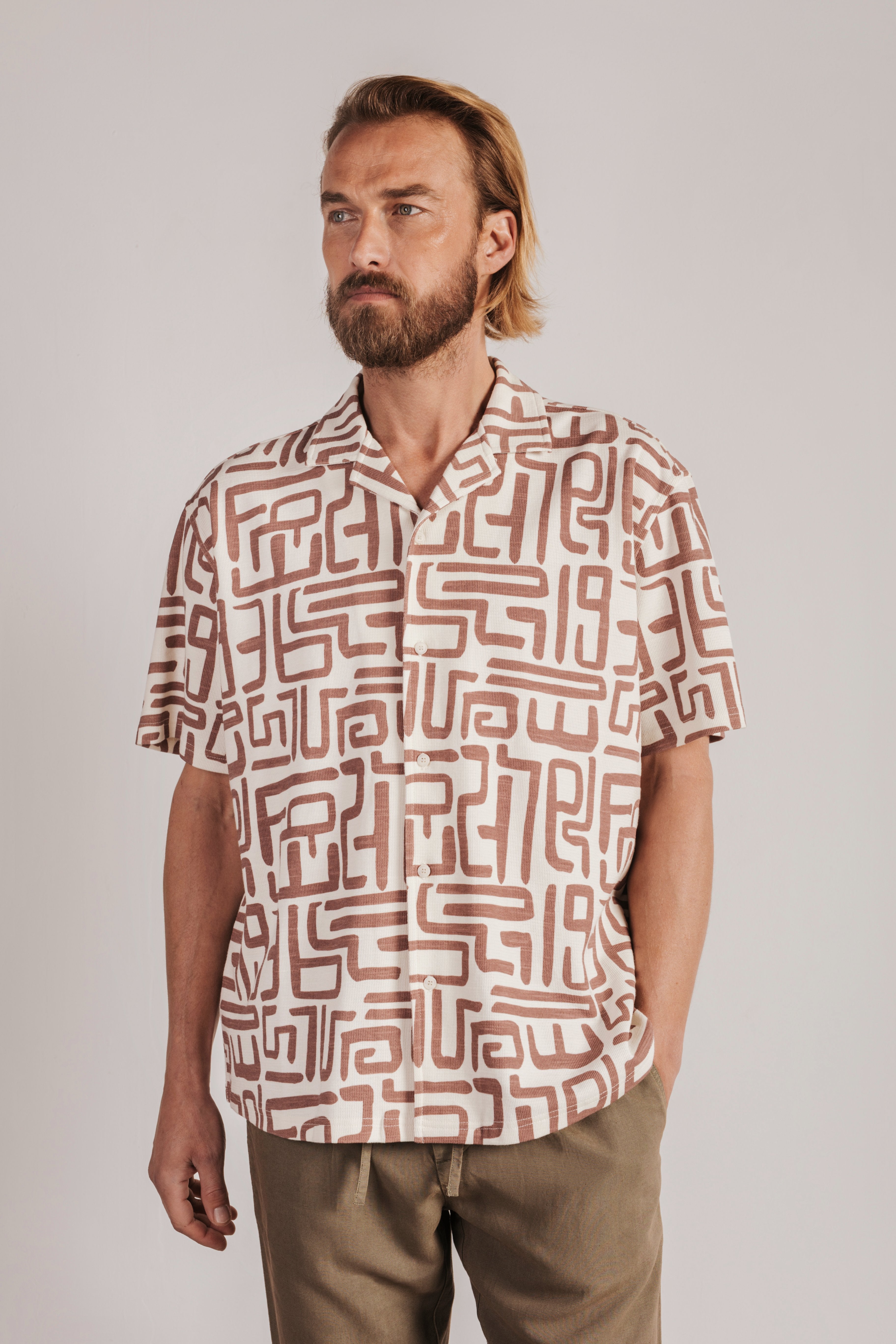 Printed knit shirt
