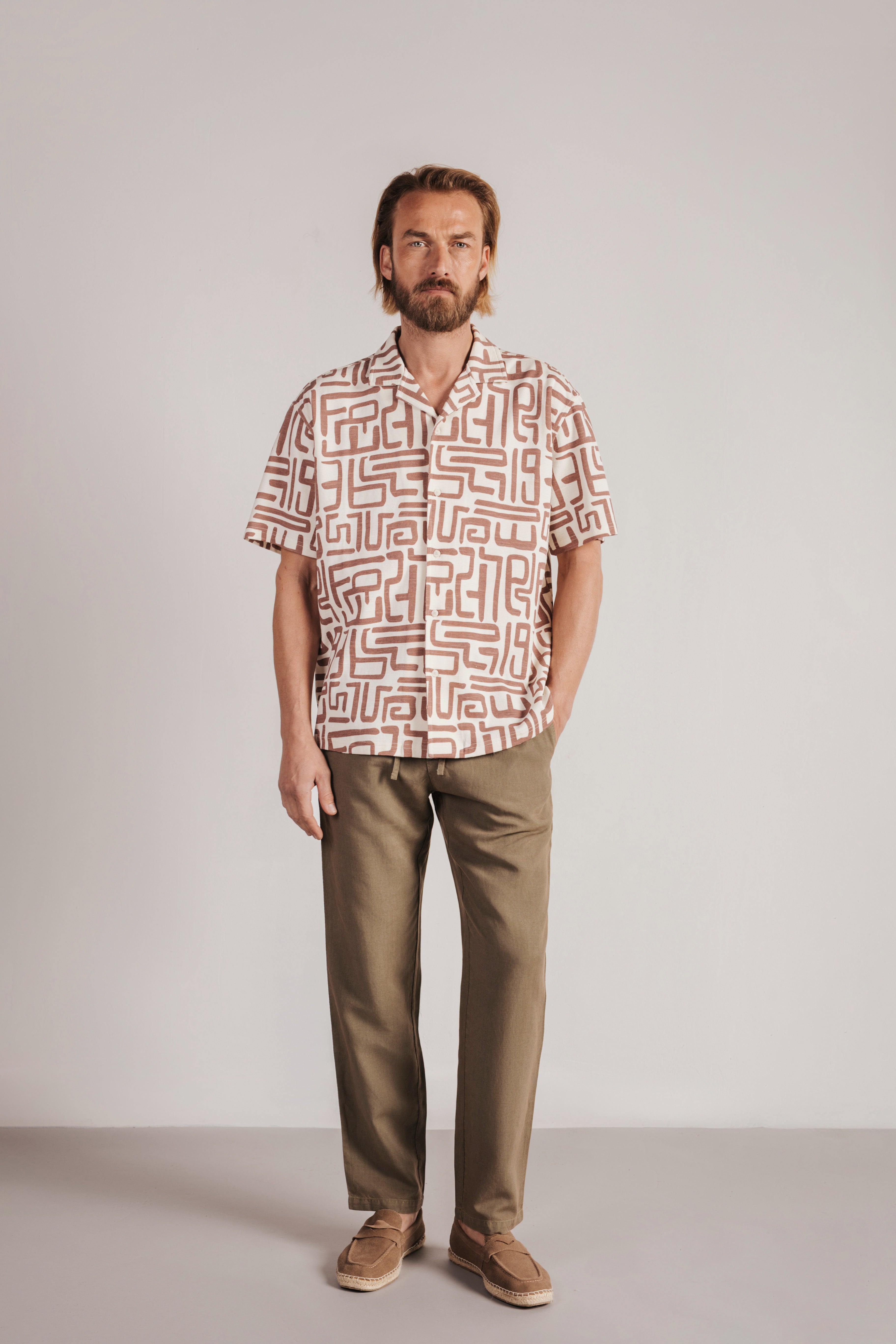 Printed knit shirt