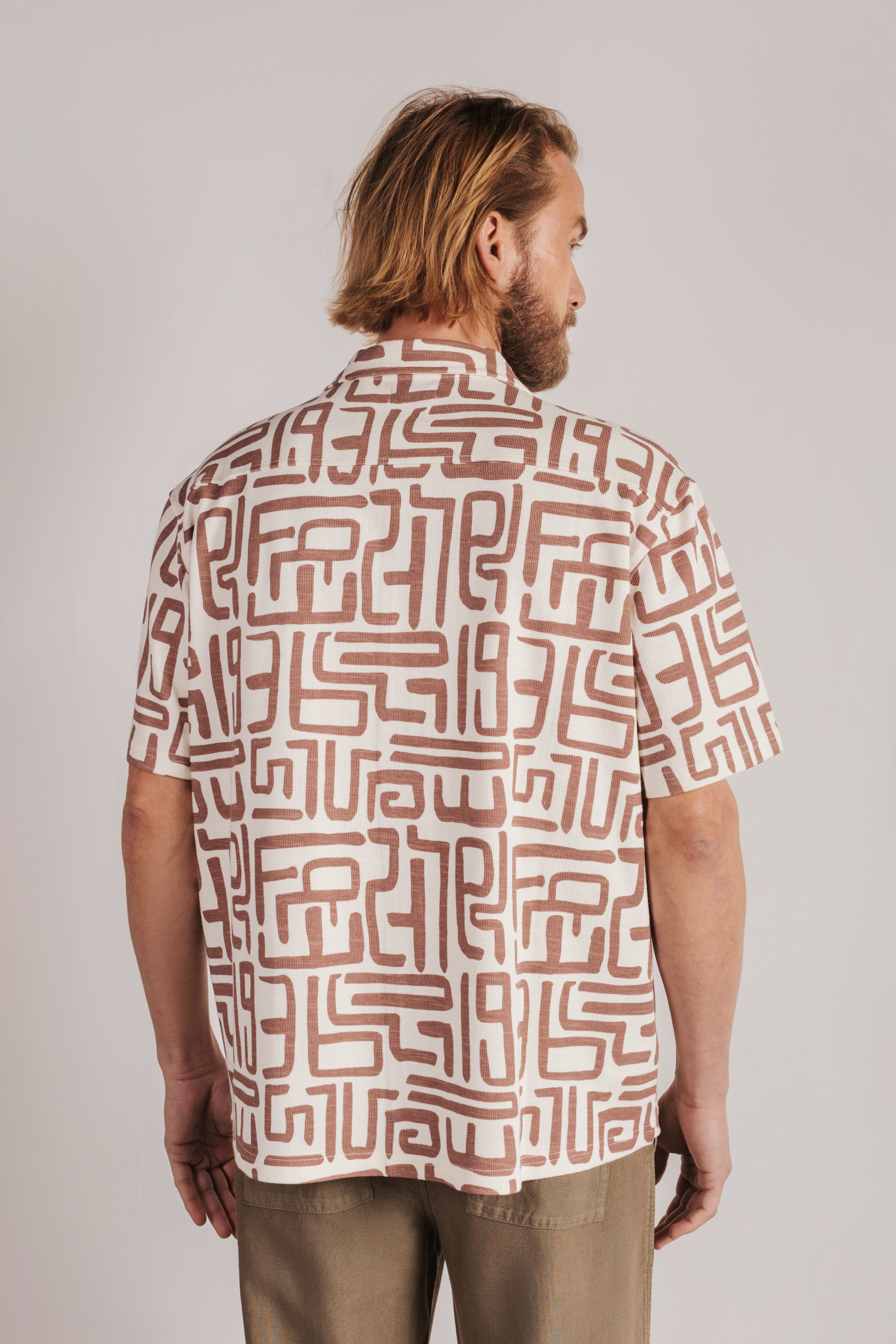 Printed knit shirt