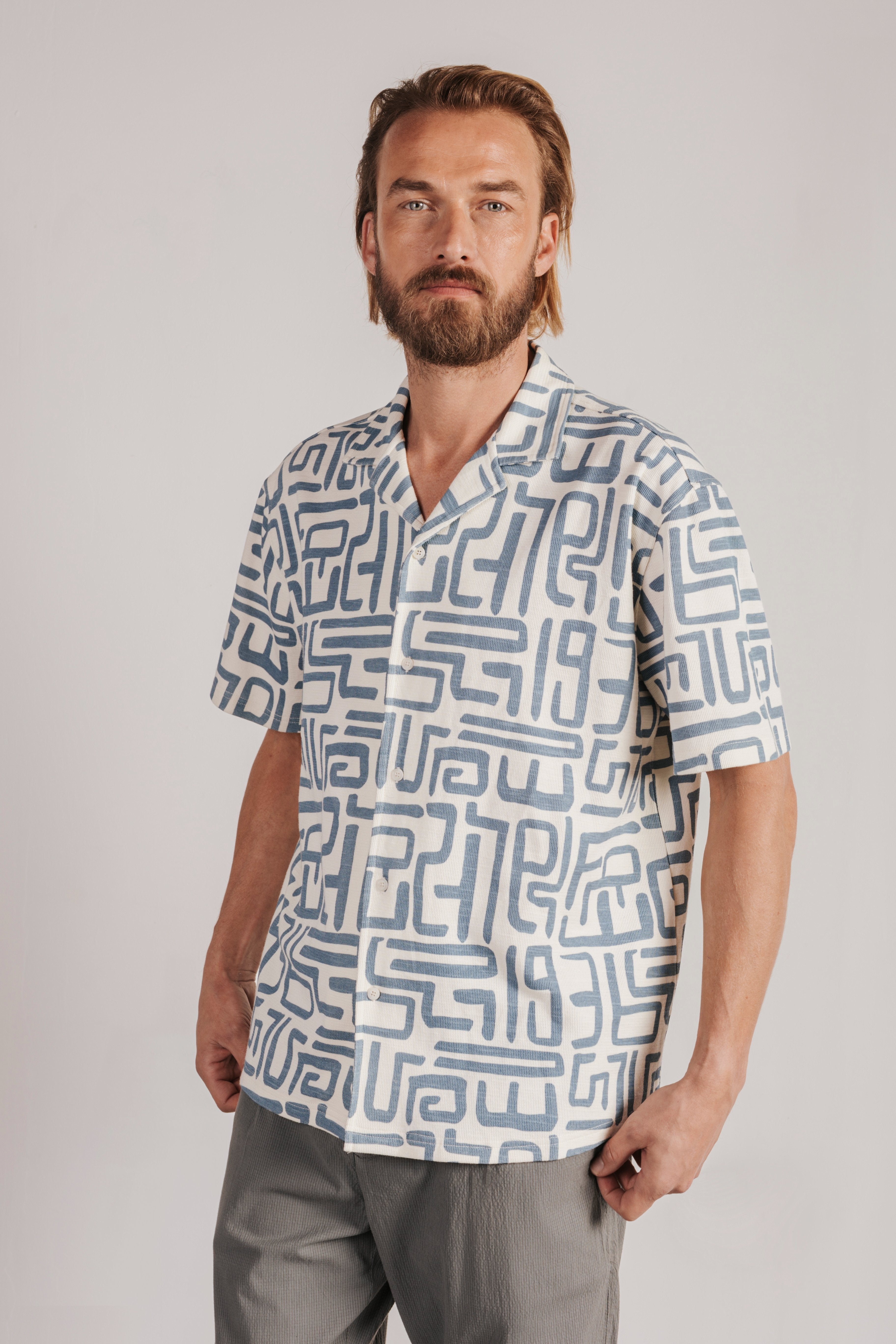 Printed knit shirt
