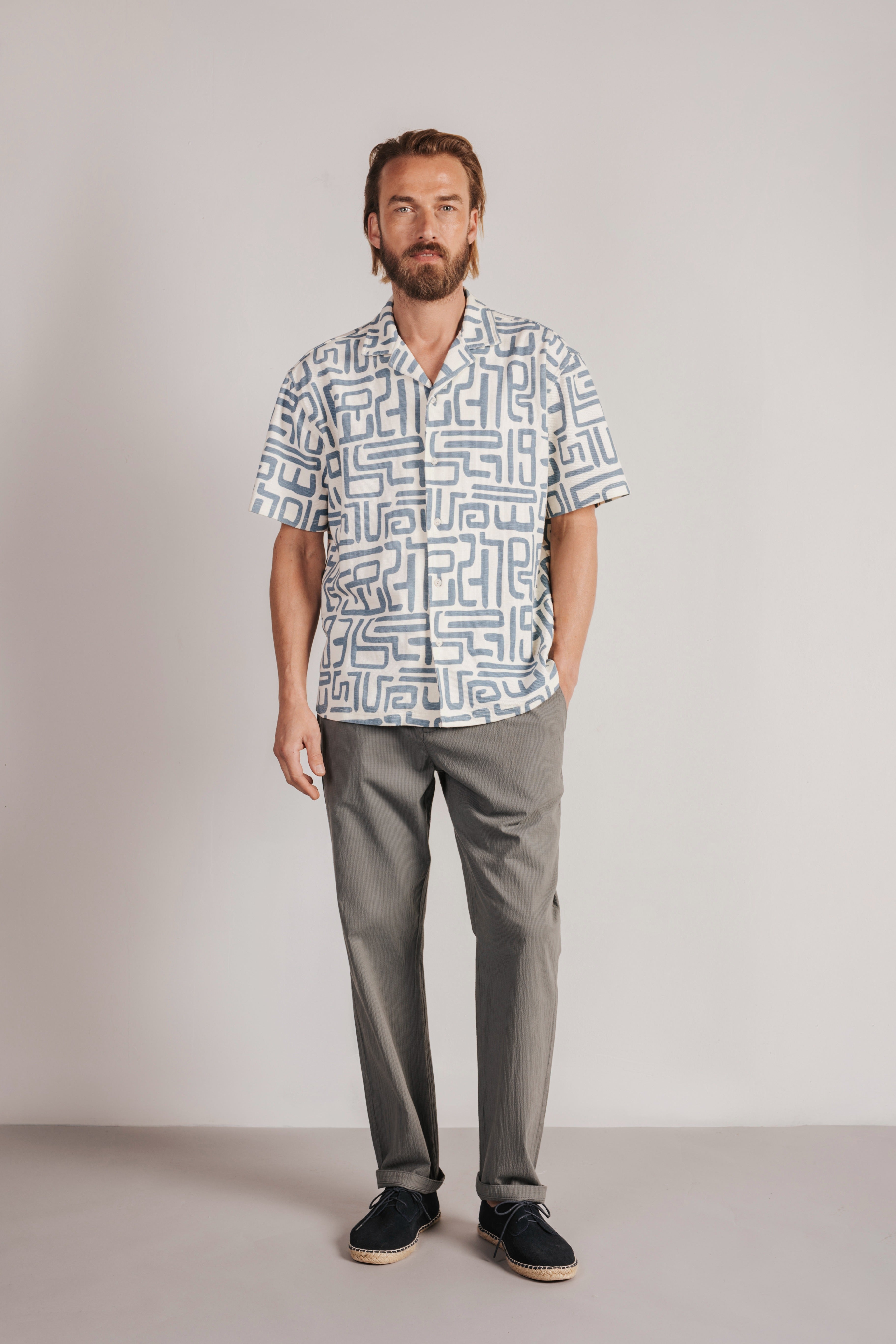 Printed knit shirt
