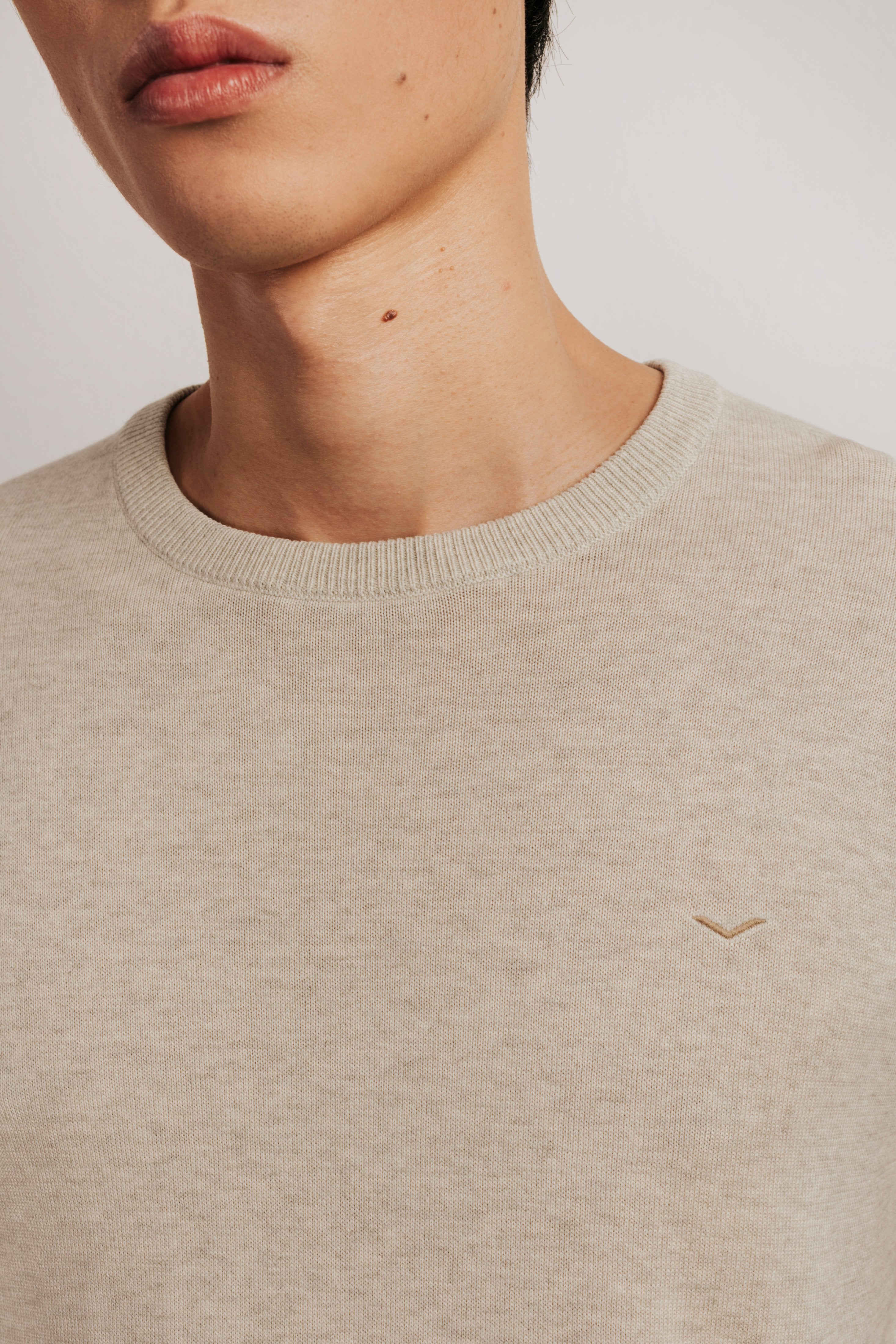 Cotton crew neck sweater