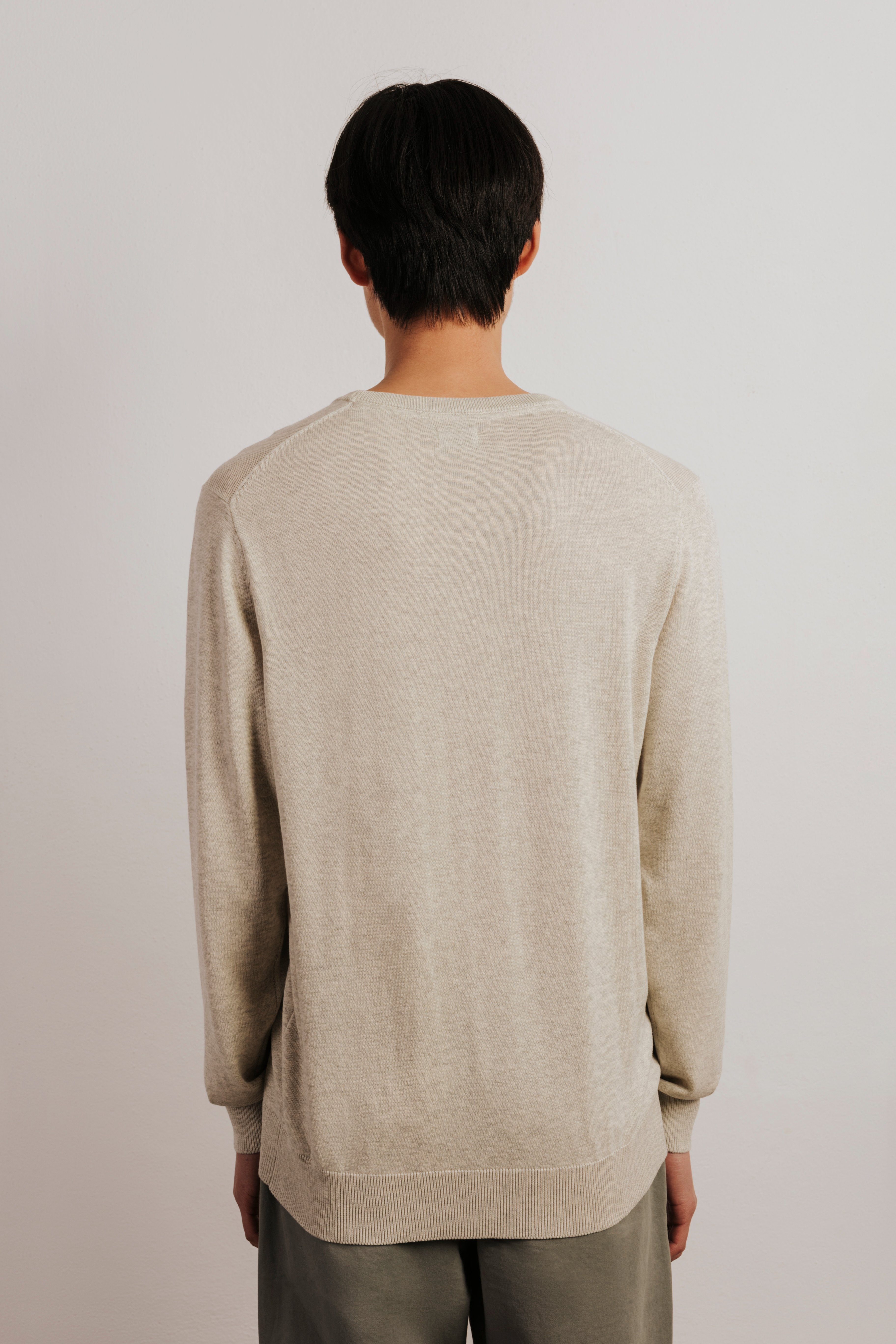 Cotton crew neck sweater