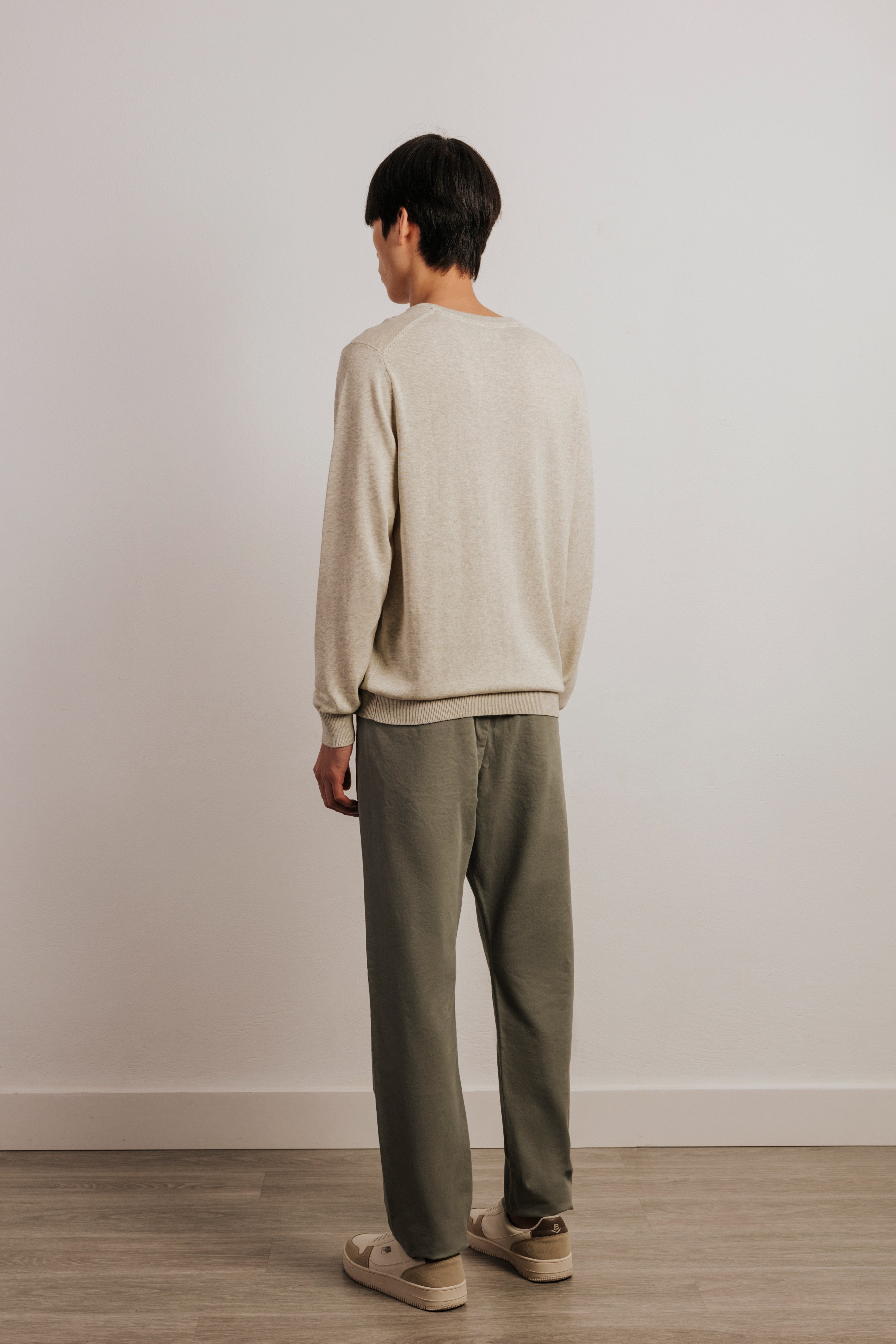 Cotton crew neck sweater
