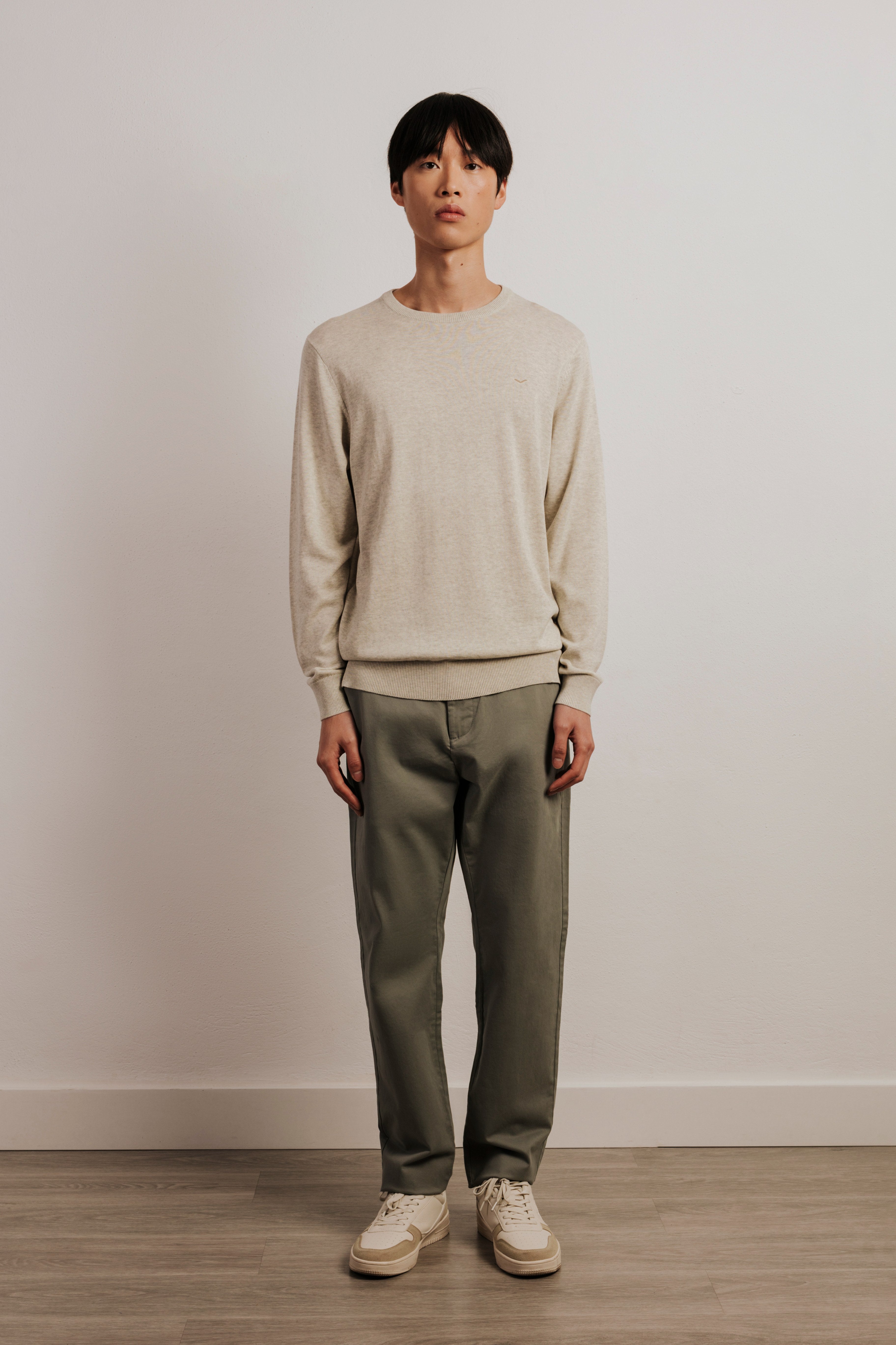 Cotton crew neck sweater