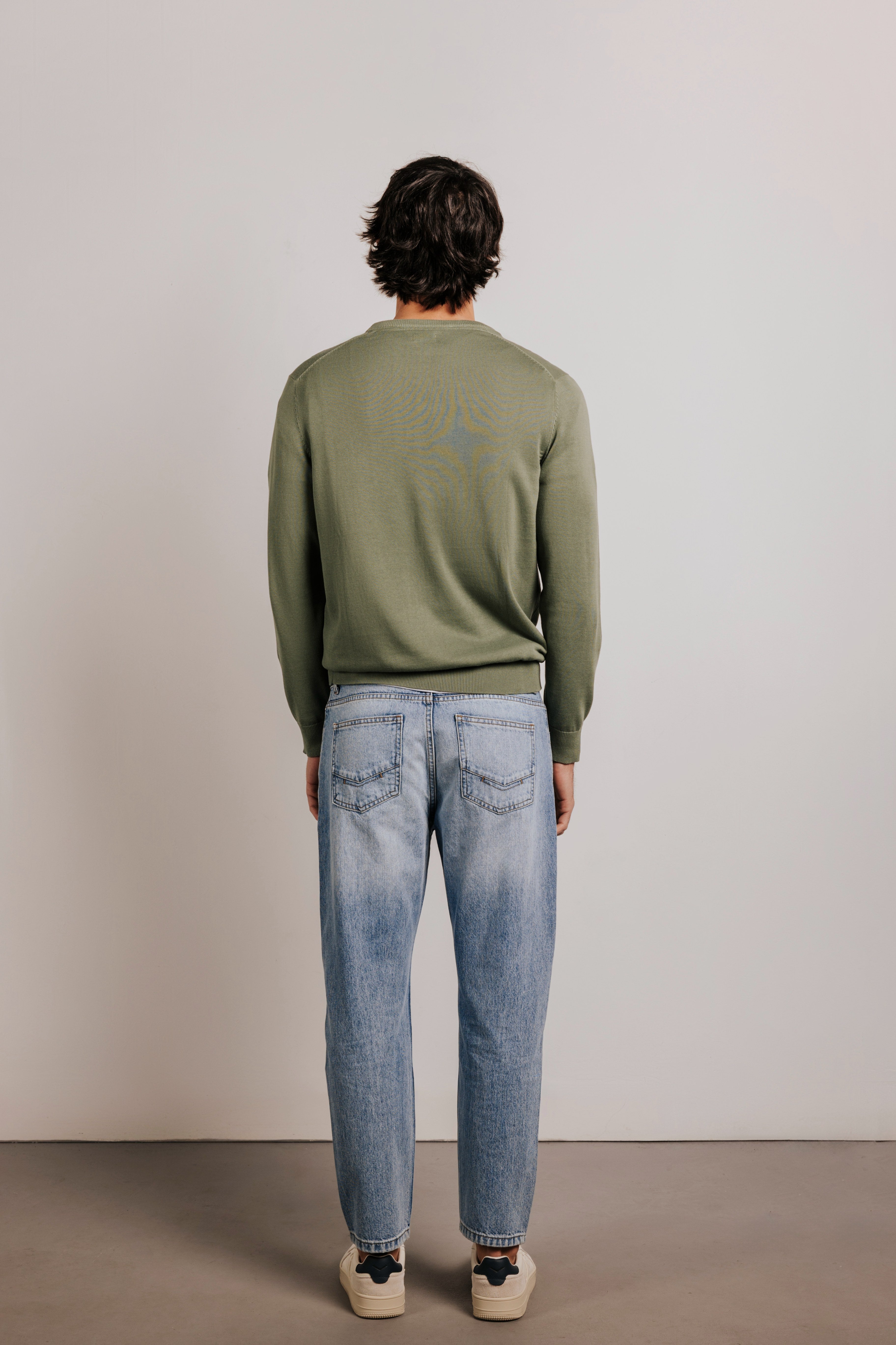 Cotton crew neck sweater