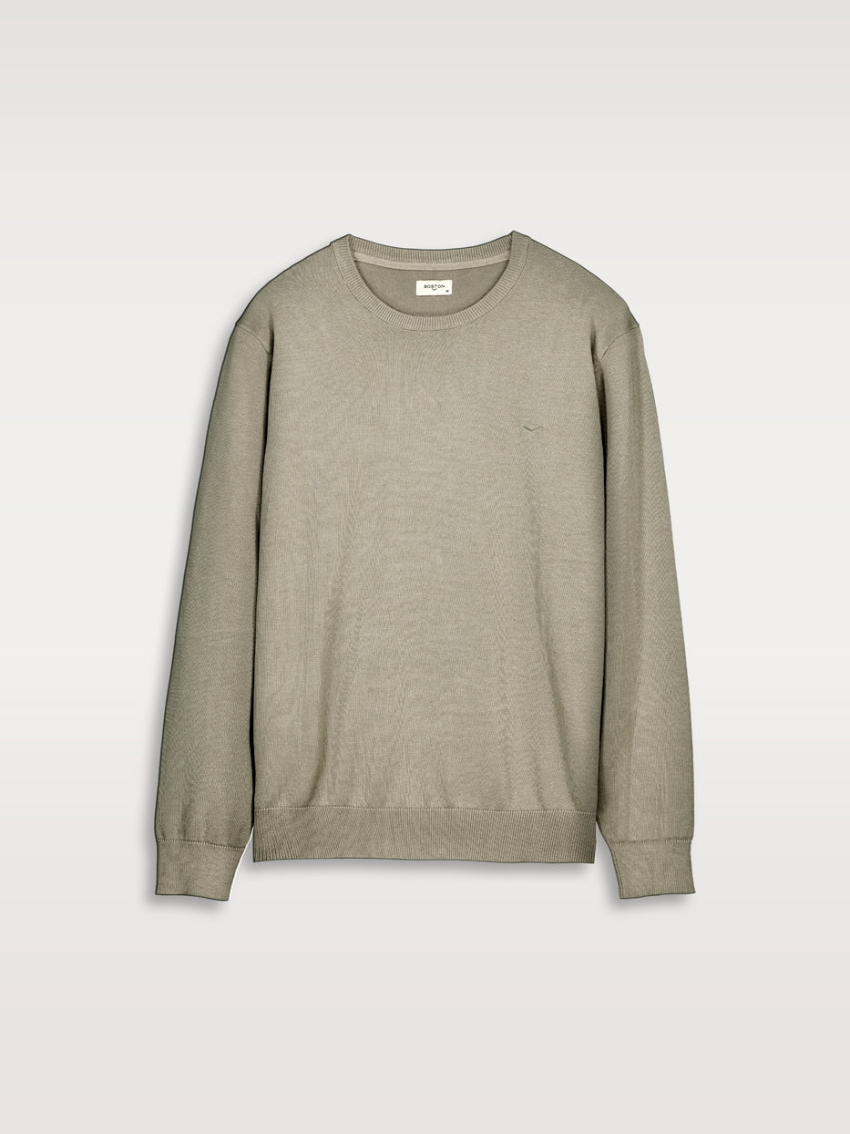 Cotton crew neck sweater