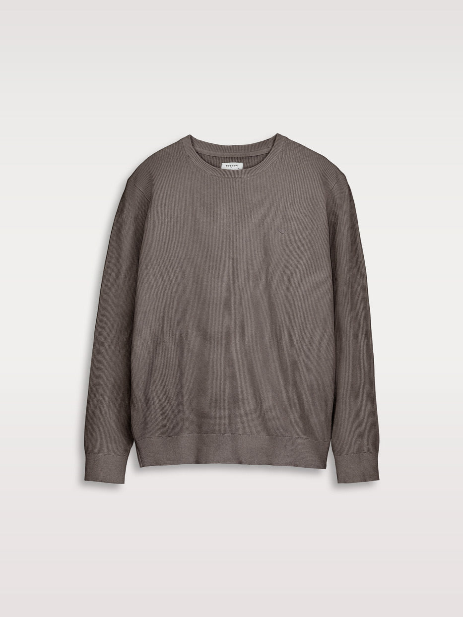 Box neck jersey structure