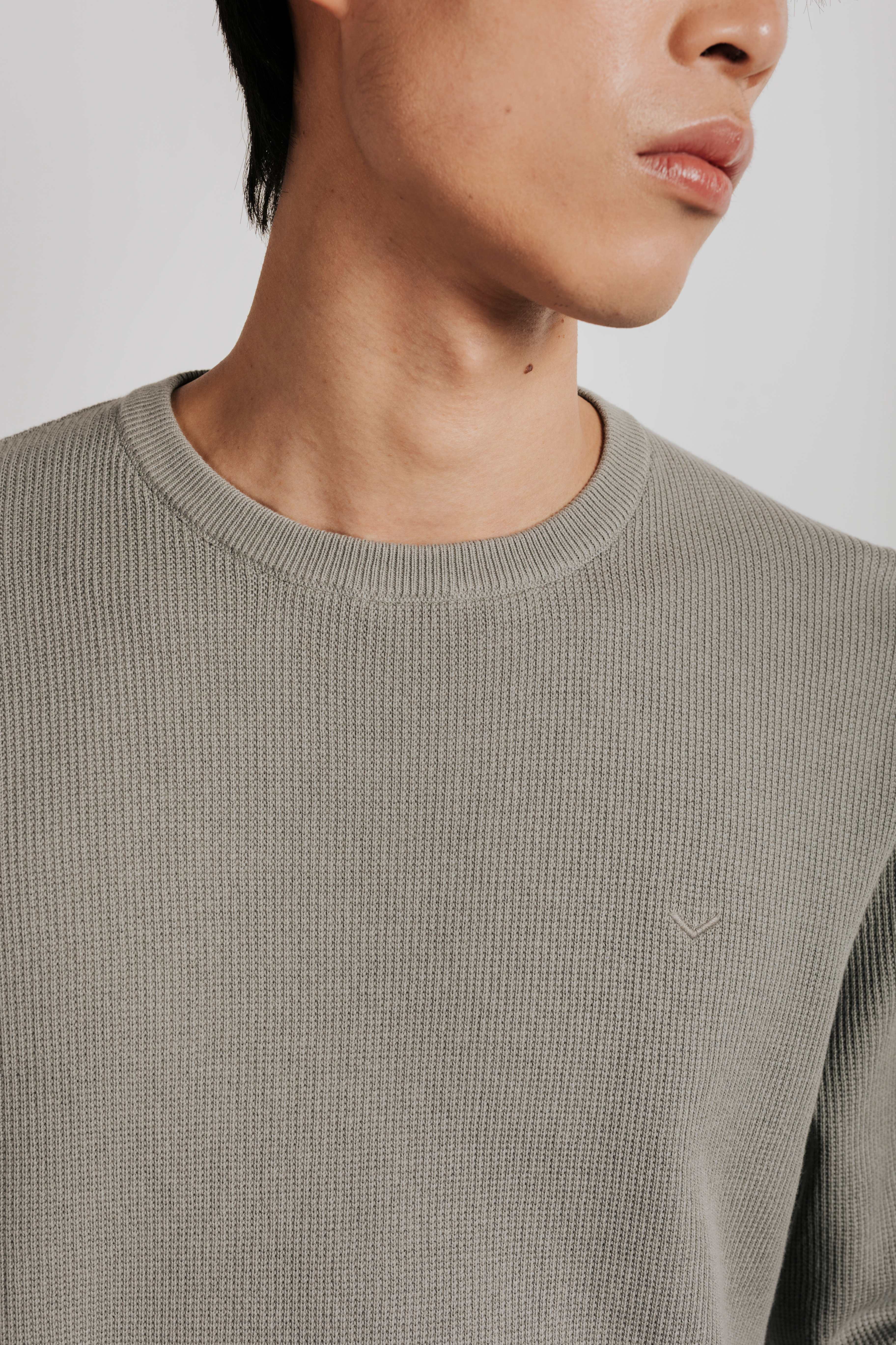 Box neck jersey structure