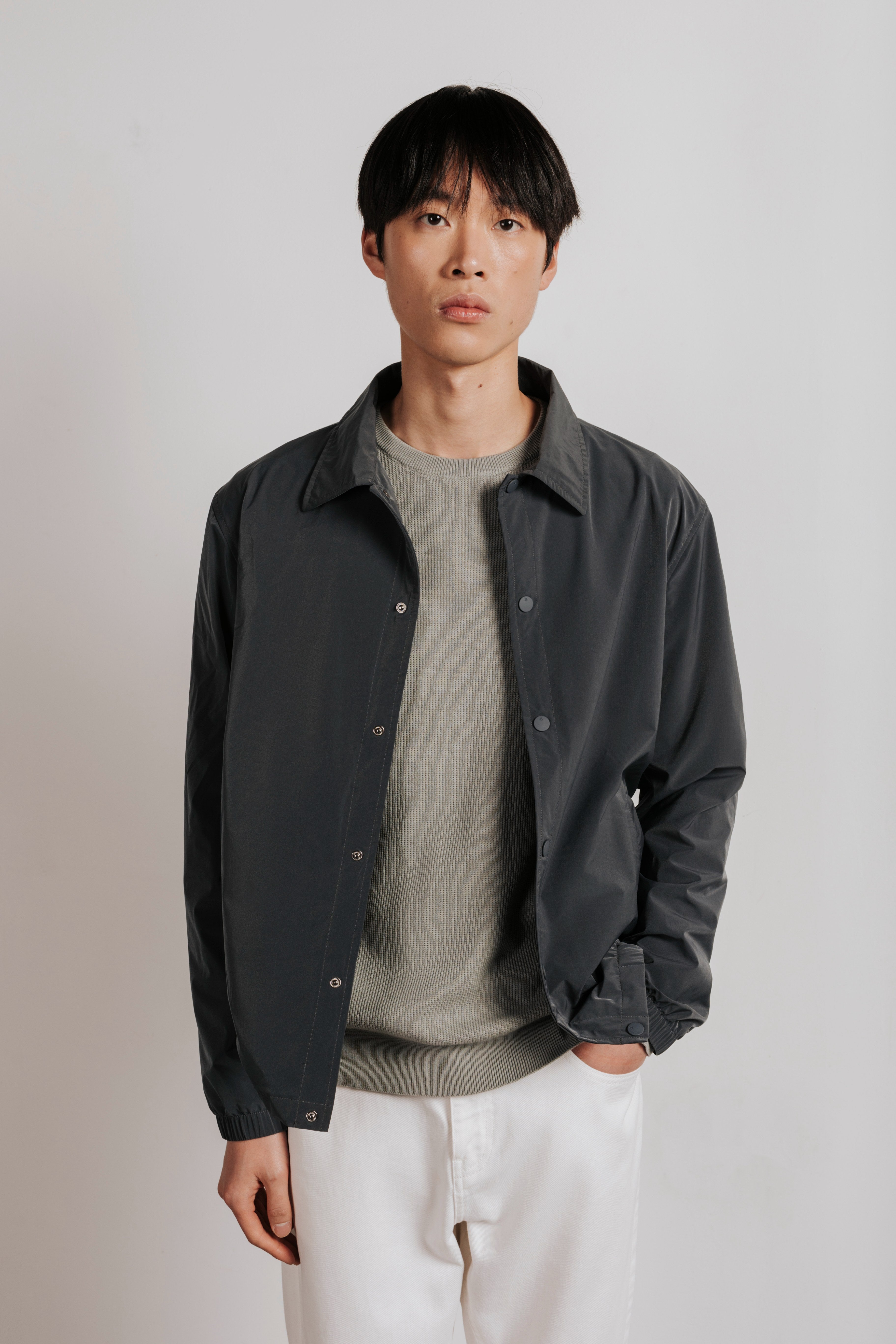 Box neck jersey structure